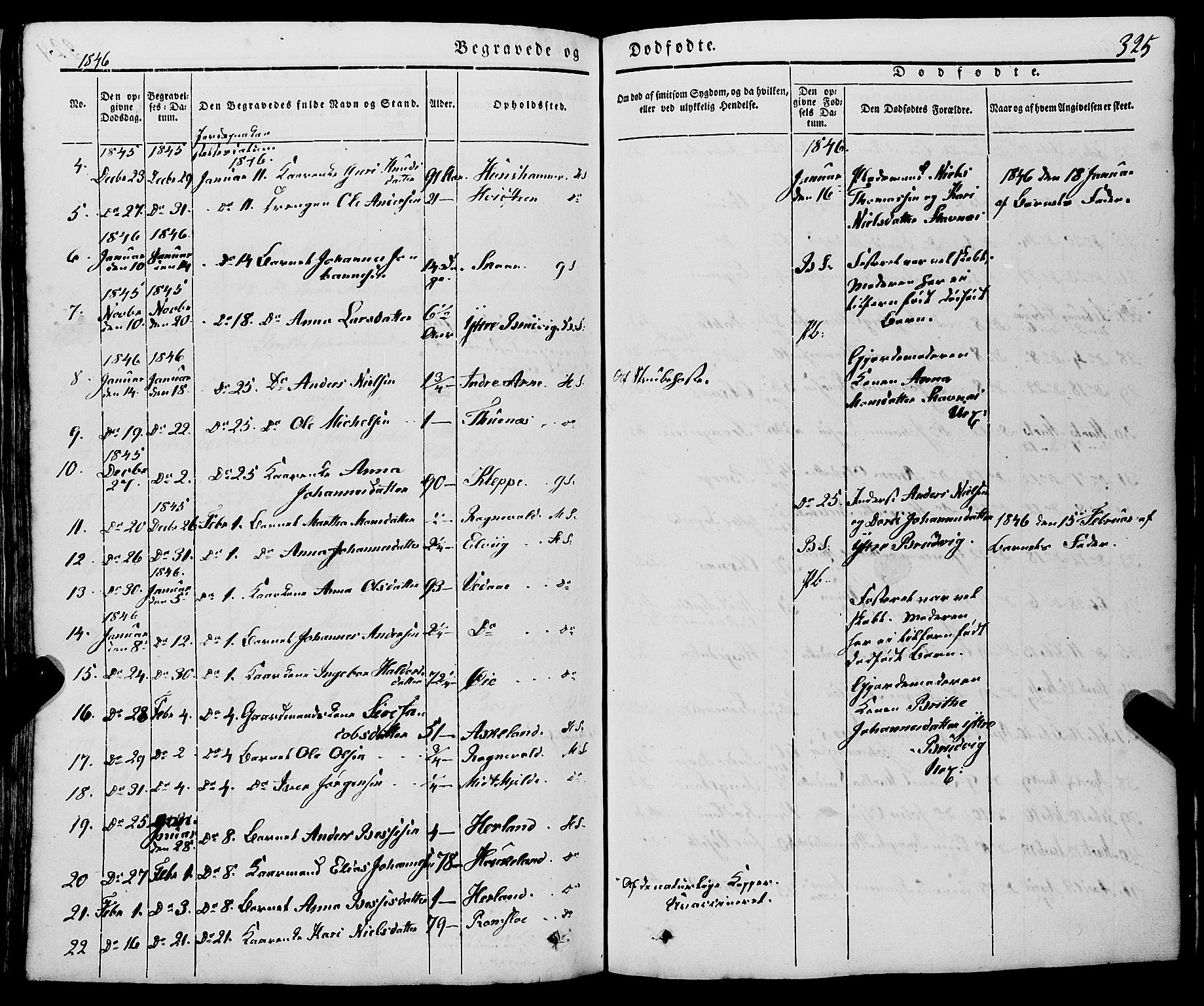 Haus sokneprestembete, AV/SAB-A-75601/H/Haa: Parish register (official) no. A 15, 1838-1847, p. 325