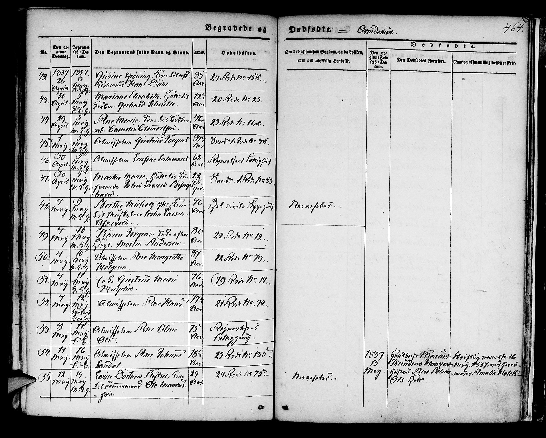 Korskirken sokneprestembete, AV/SAB-A-76101/H/Hab: Parish register (copy) no. A 5II, 1831-1844, p. 464