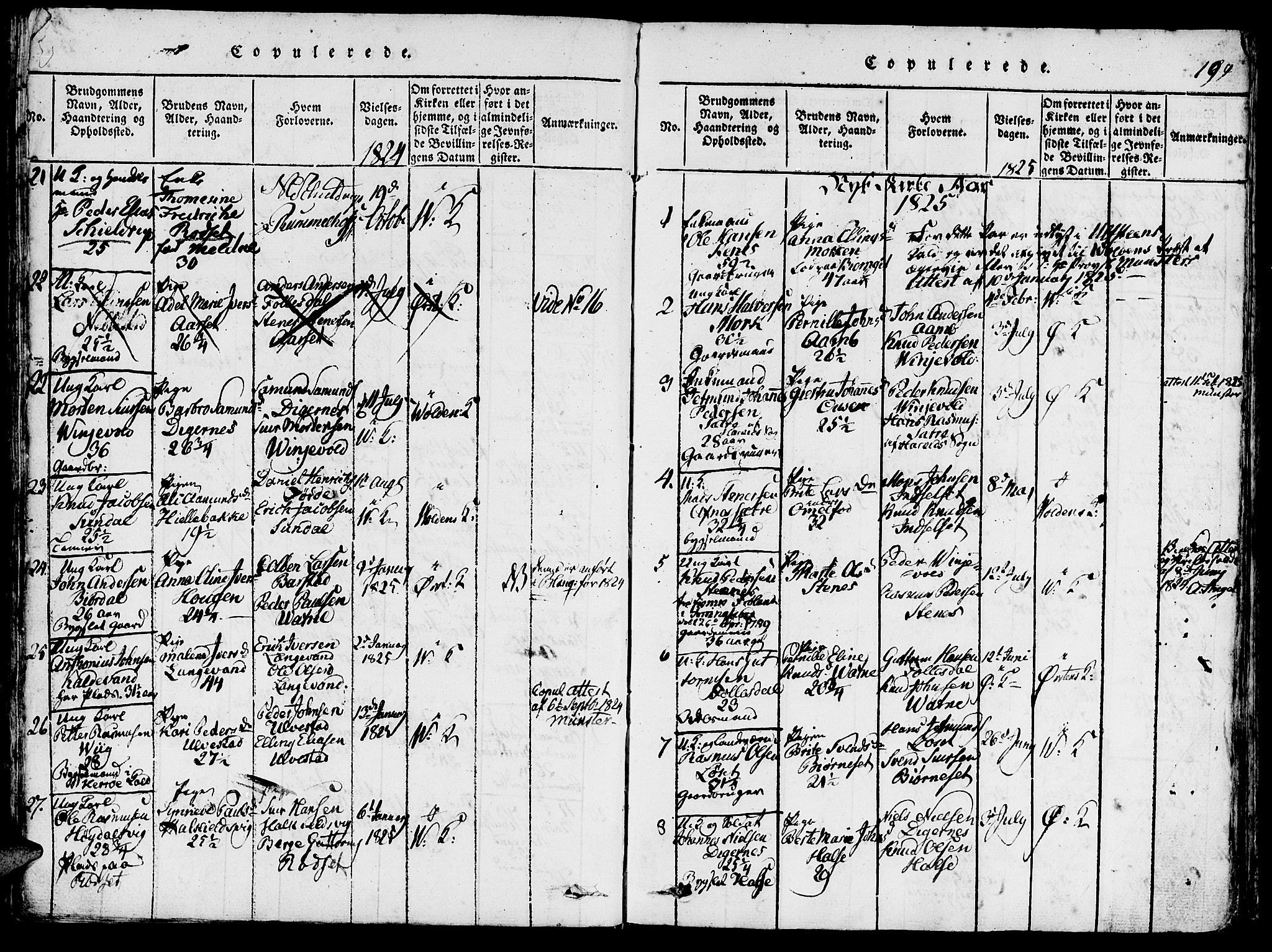 Ministerialprotokoller, klokkerbøker og fødselsregistre - Møre og Romsdal, SAT/A-1454/511/L0138: Parish register (official) no. 511A05, 1817-1832, p. 199