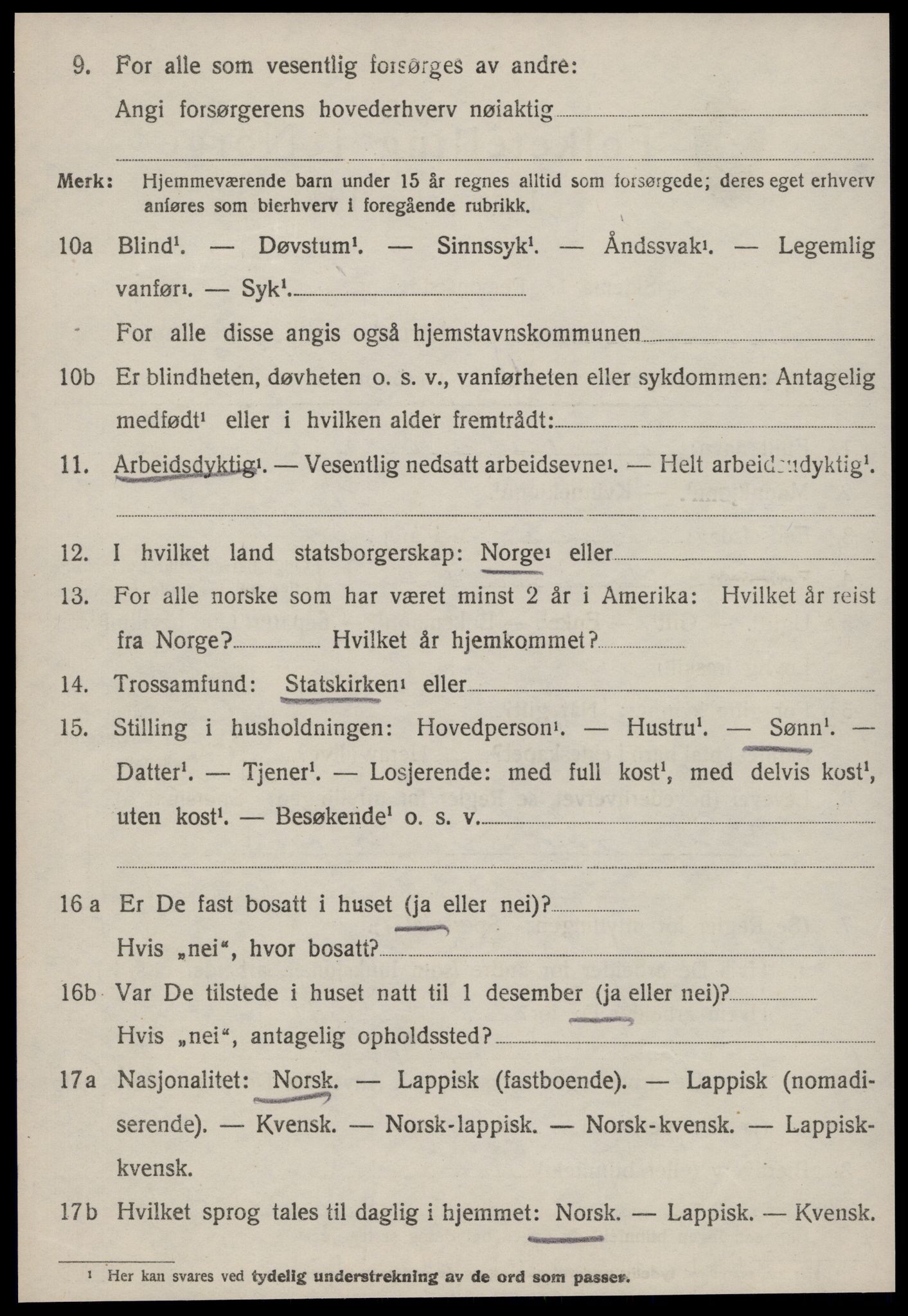 SAT, 1920 census for Lensvik, 1920, p. 937