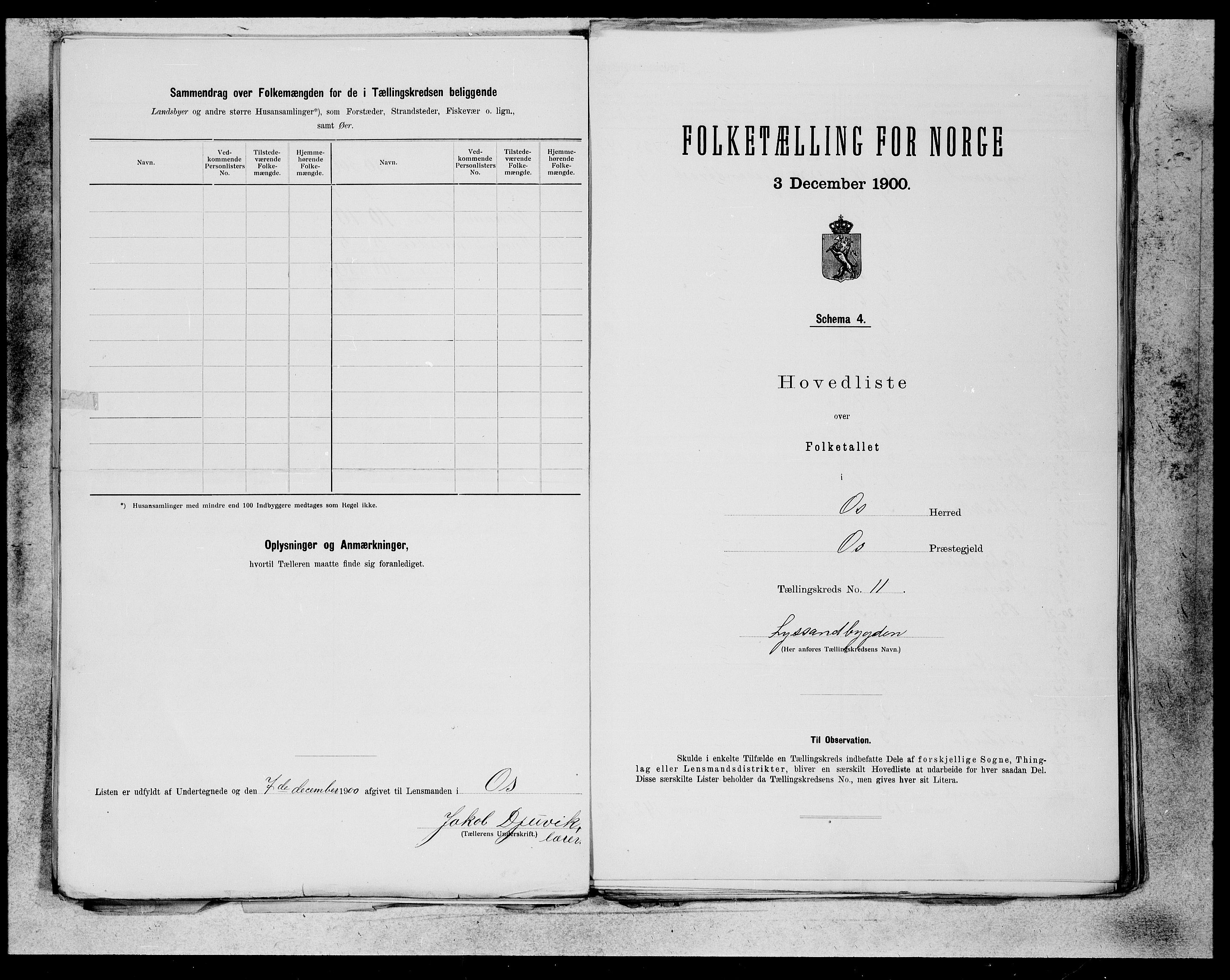 SAB, 1900 census for Os, 1900, p. 21