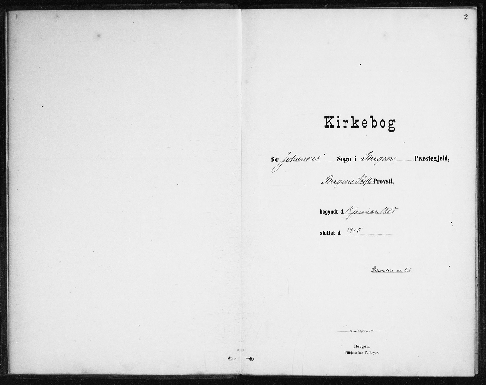 Johanneskirken sokneprestembete, SAB/A-76001/H/Haa/L0007: Parish register (official) no. B 1, 1885-1915, p. 2