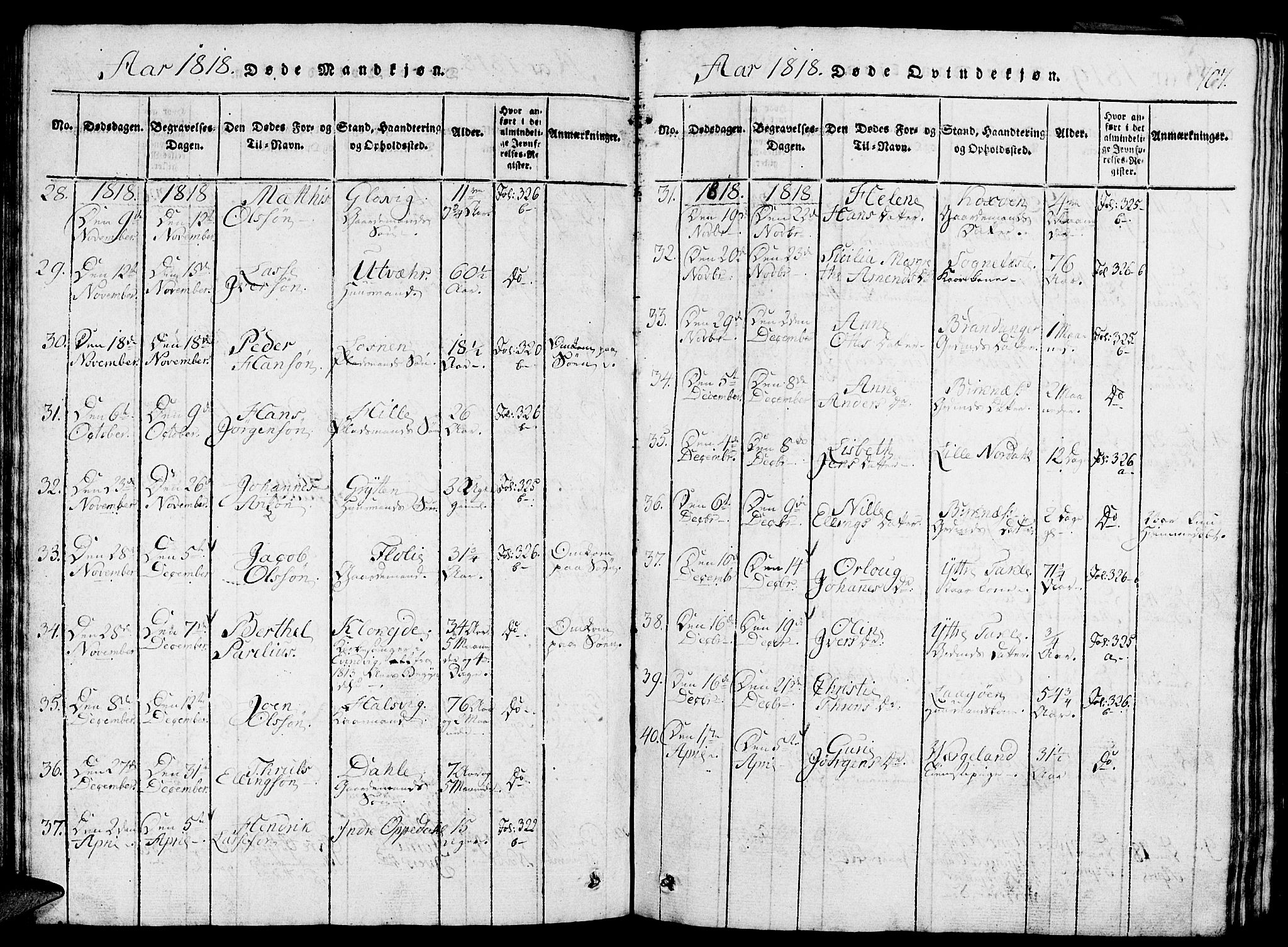 Gulen sokneprestembete, SAB/A-80201/H/Haa/Haaa/L0018: Parish register (official) no. A 18, 1816-1825, p. 107