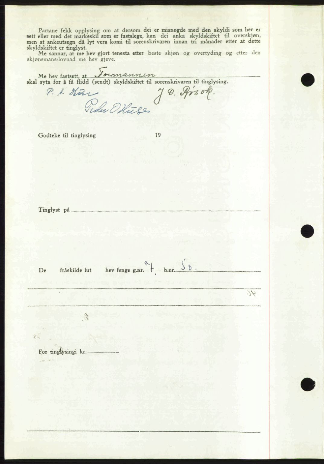 Romsdal sorenskriveri, AV/SAT-A-4149/1/2/2C: Mortgage book no. A30, 1949-1949, Diary no: : 2571/1949