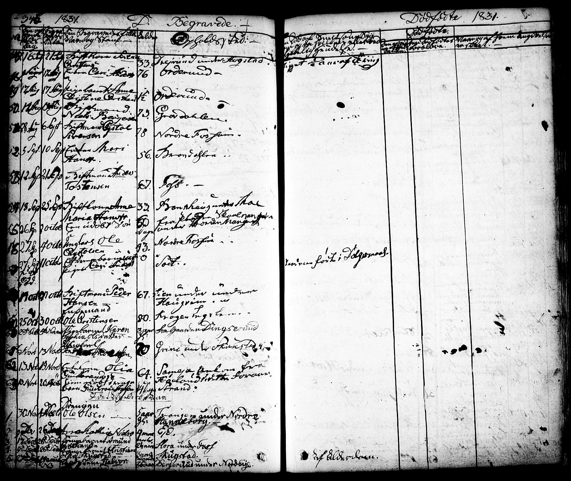 Aurskog prestekontor Kirkebøker, AV/SAO-A-10304a/F/Fa/L0006: Parish register (official) no. I 6, 1829-1853, p. 346