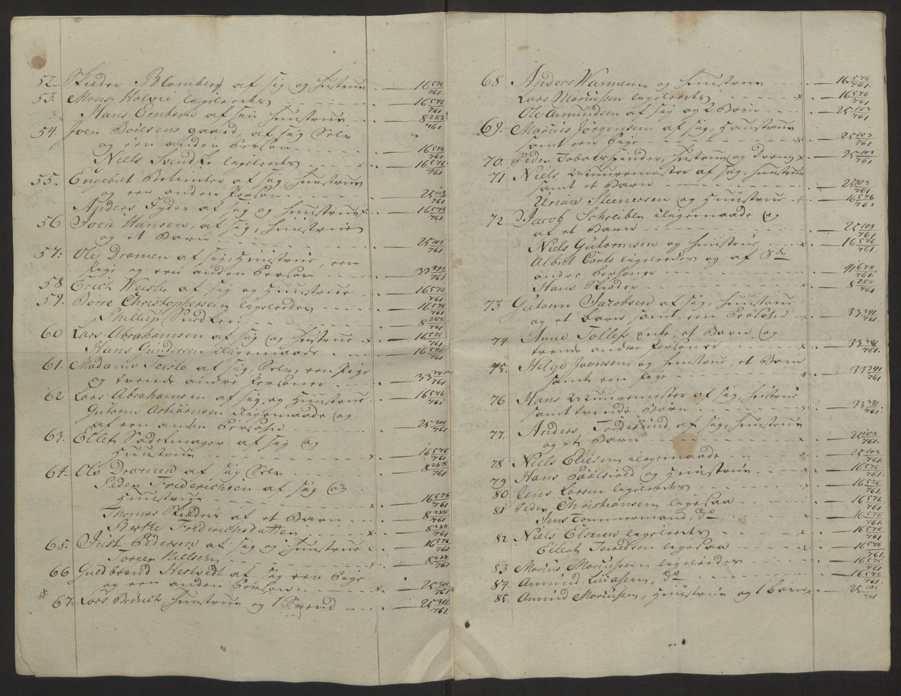 Rentekammeret inntil 1814, Reviderte regnskaper, Byregnskaper, AV/RA-EA-4066/R/Rc/L0042/0001: [C1] Kontribusjonsregnskap / Ekstraskatt, 1762-1765, p. 48