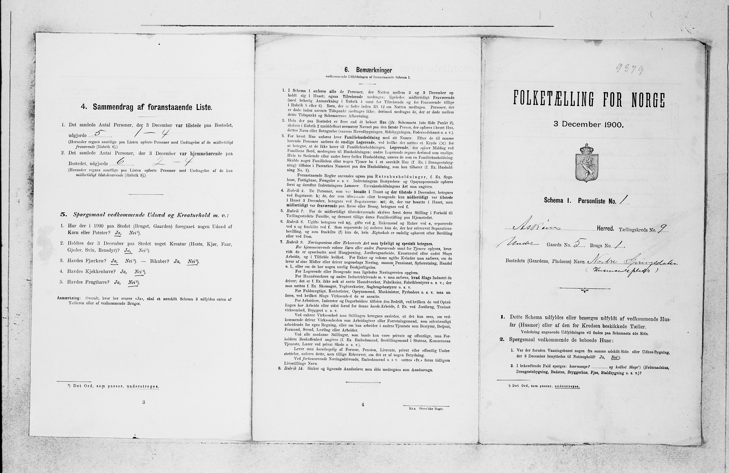 SAB, 1900 census for Askøy, 1900, p. 1158