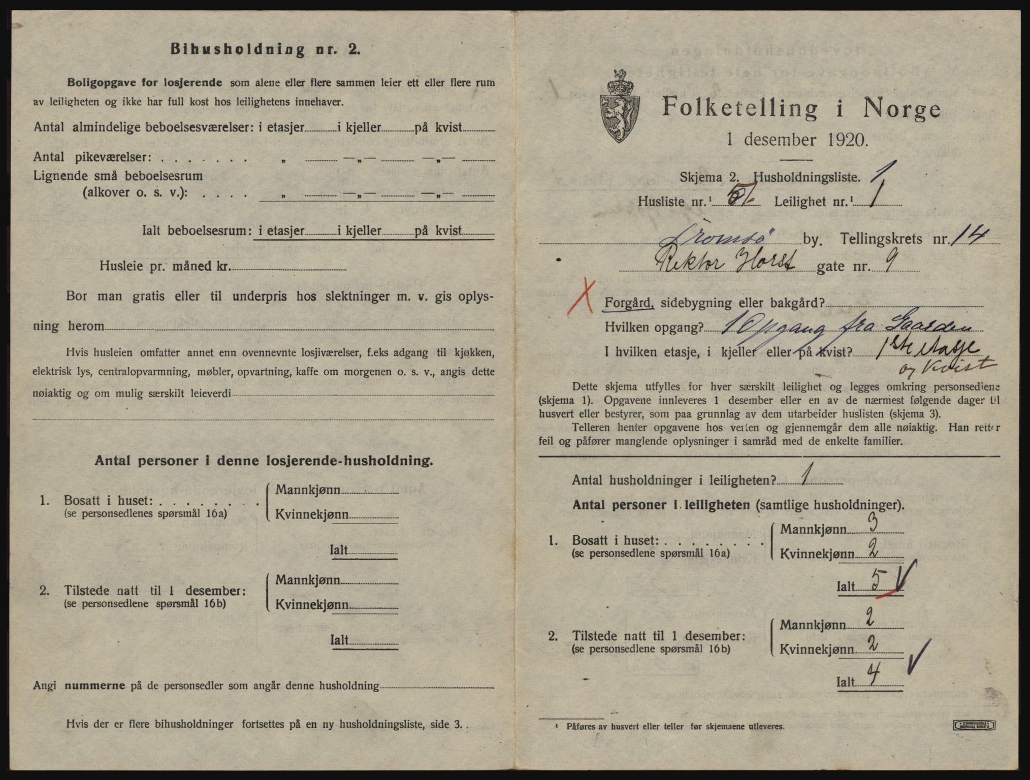 SATØ, 1920 census for Tromsø, 1920, p. 6725