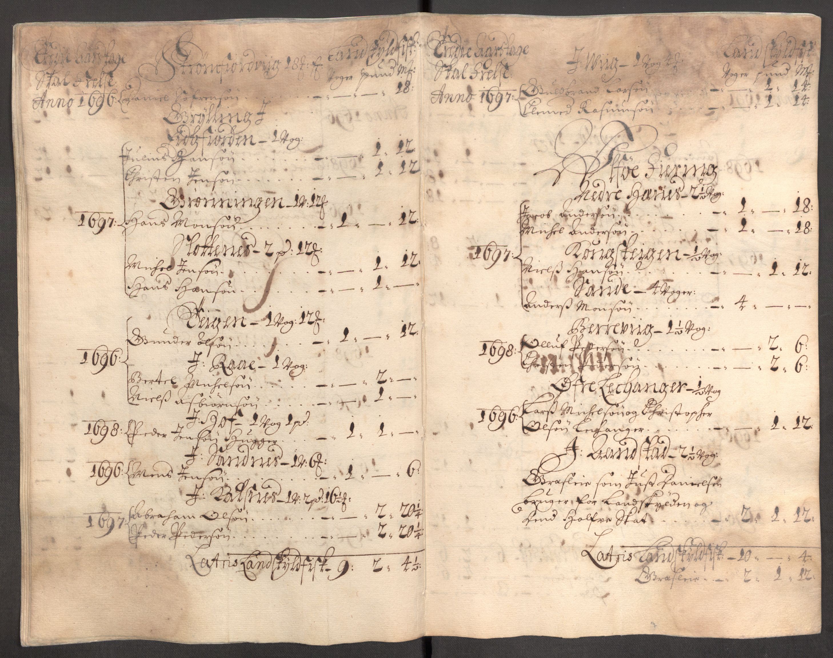 Rentekammeret inntil 1814, Reviderte regnskaper, Fogderegnskap, AV/RA-EA-4092/R67/L4678: Fogderegnskap Vesterålen, Andenes og Lofoten, 1696-1708, p. 89