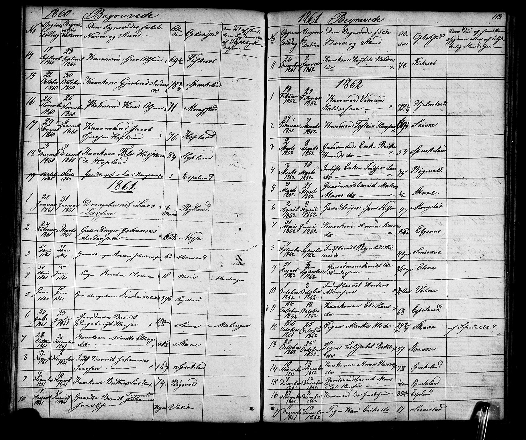 Alversund Sokneprestembete, SAB/A-73901/H/Ha/Hab: Parish register (copy) no. D 2, 1851-1889, p. 113