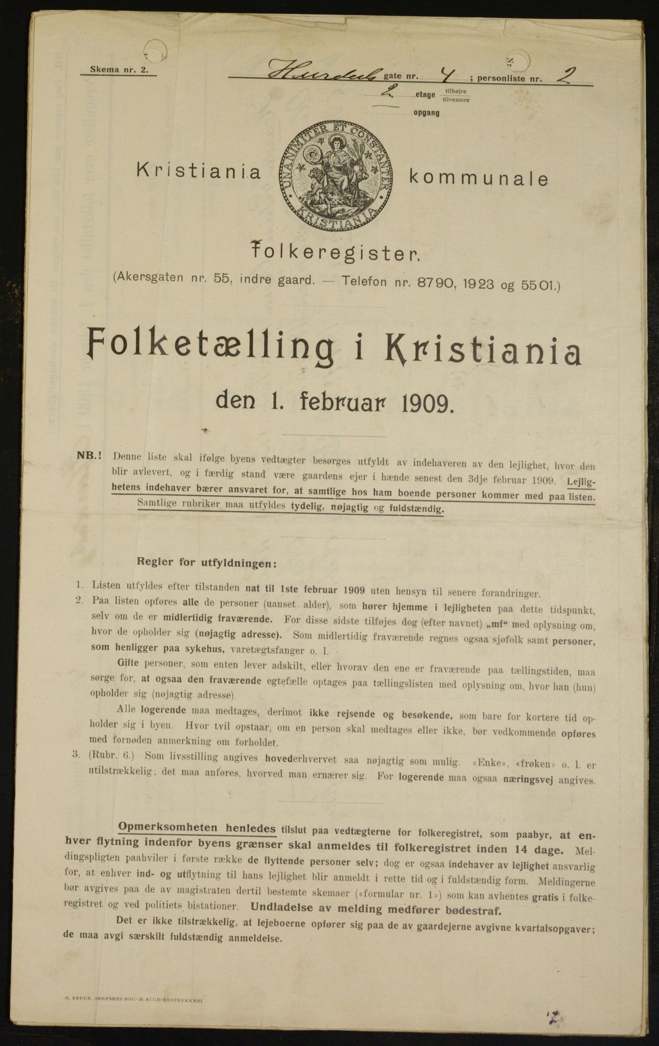 OBA, Municipal Census 1909 for Kristiania, 1909, p. 38387