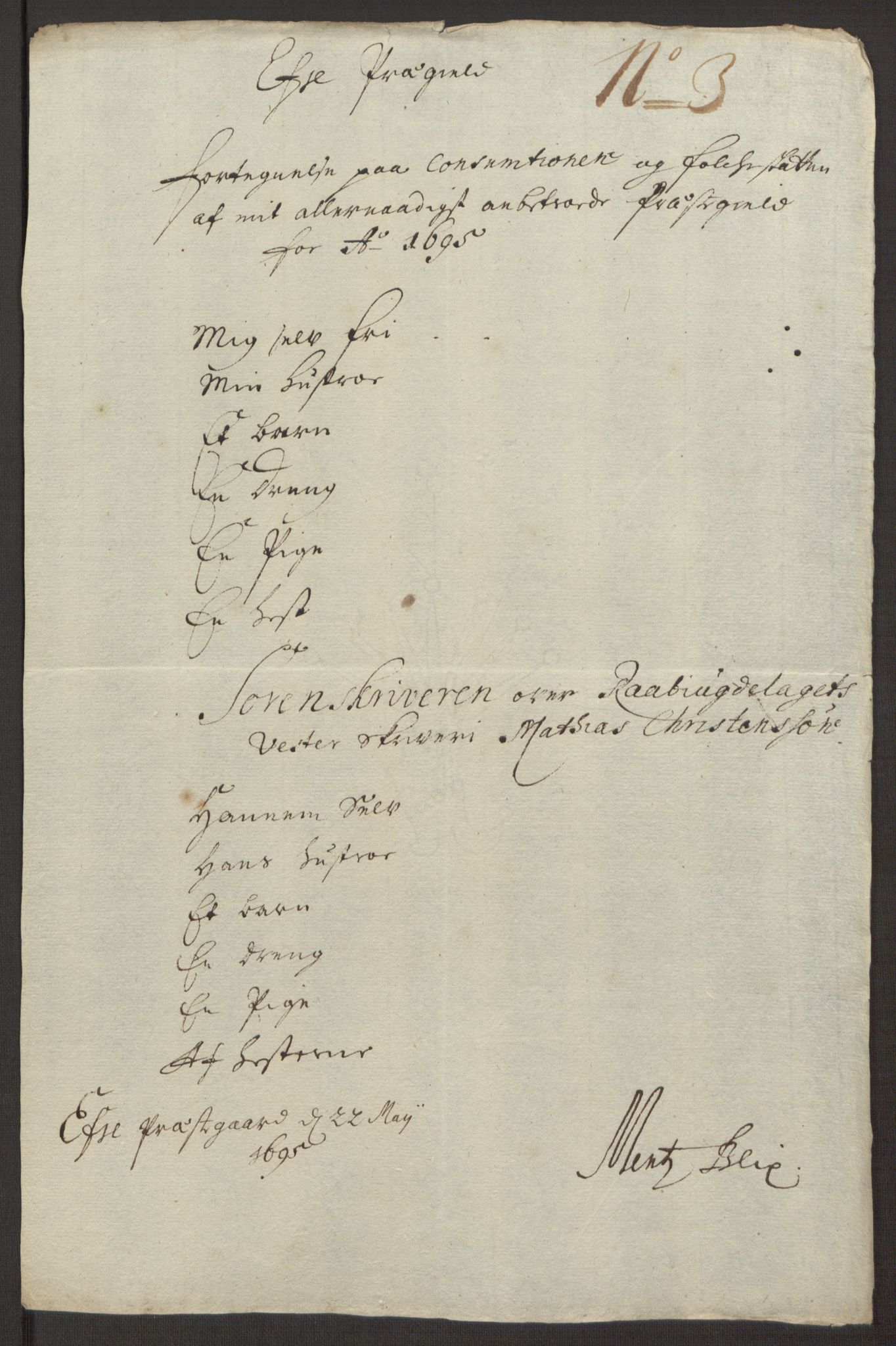 Rentekammeret inntil 1814, Reviderte regnskaper, Fogderegnskap, AV/RA-EA-4092/R40/L2444: Fogderegnskap Råbyggelag, 1693-1696, p. 239