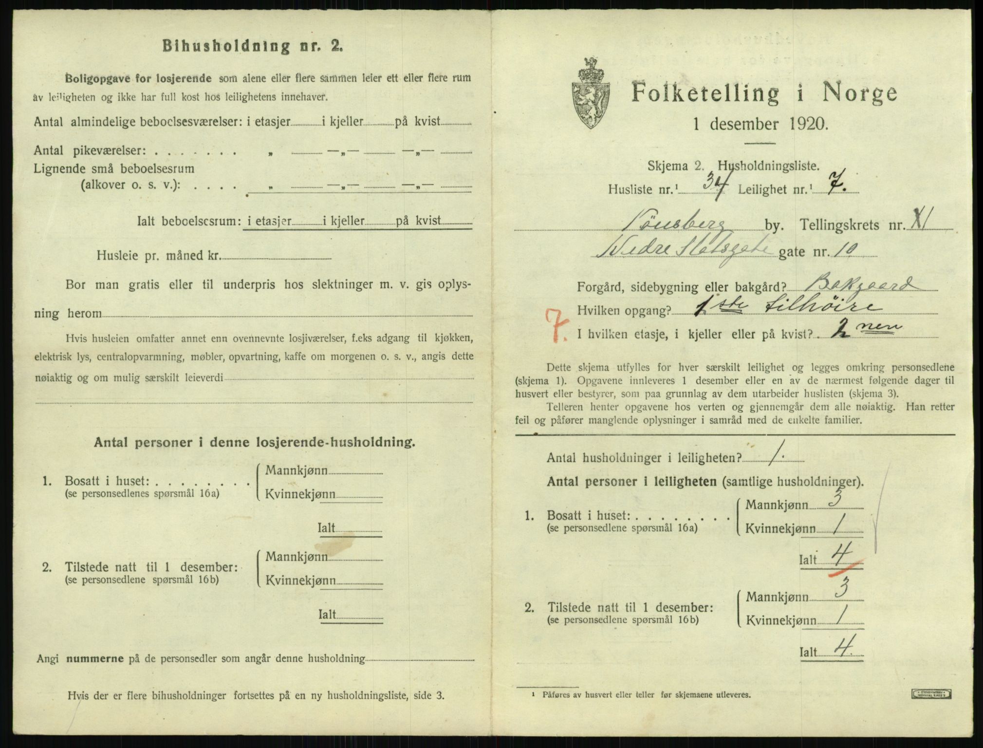 SAKO, 1920 census for Tønsberg, 1920, p. 5167