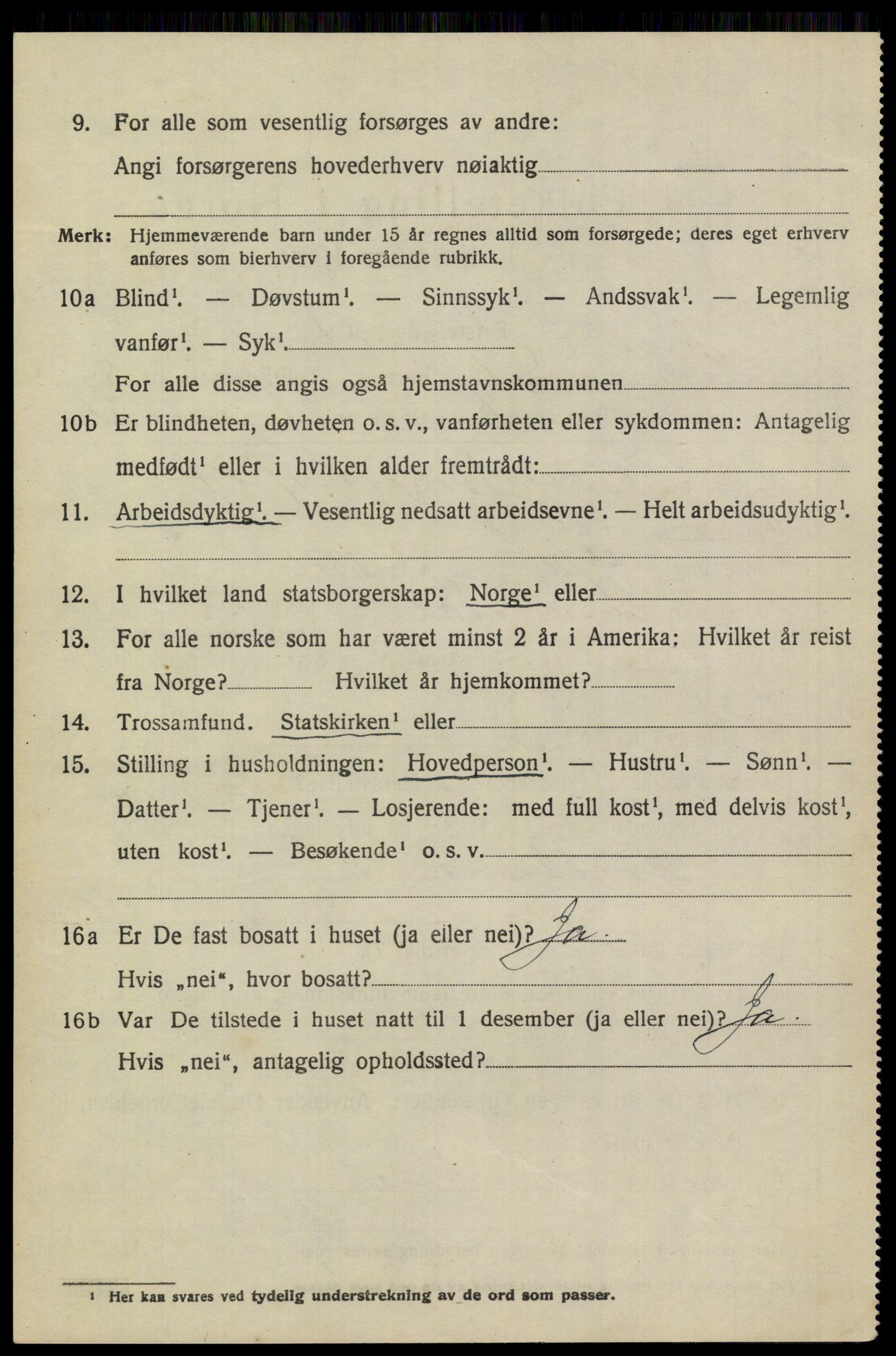 SAKO, 1920 census for Sannidal, 1920, p. 5386