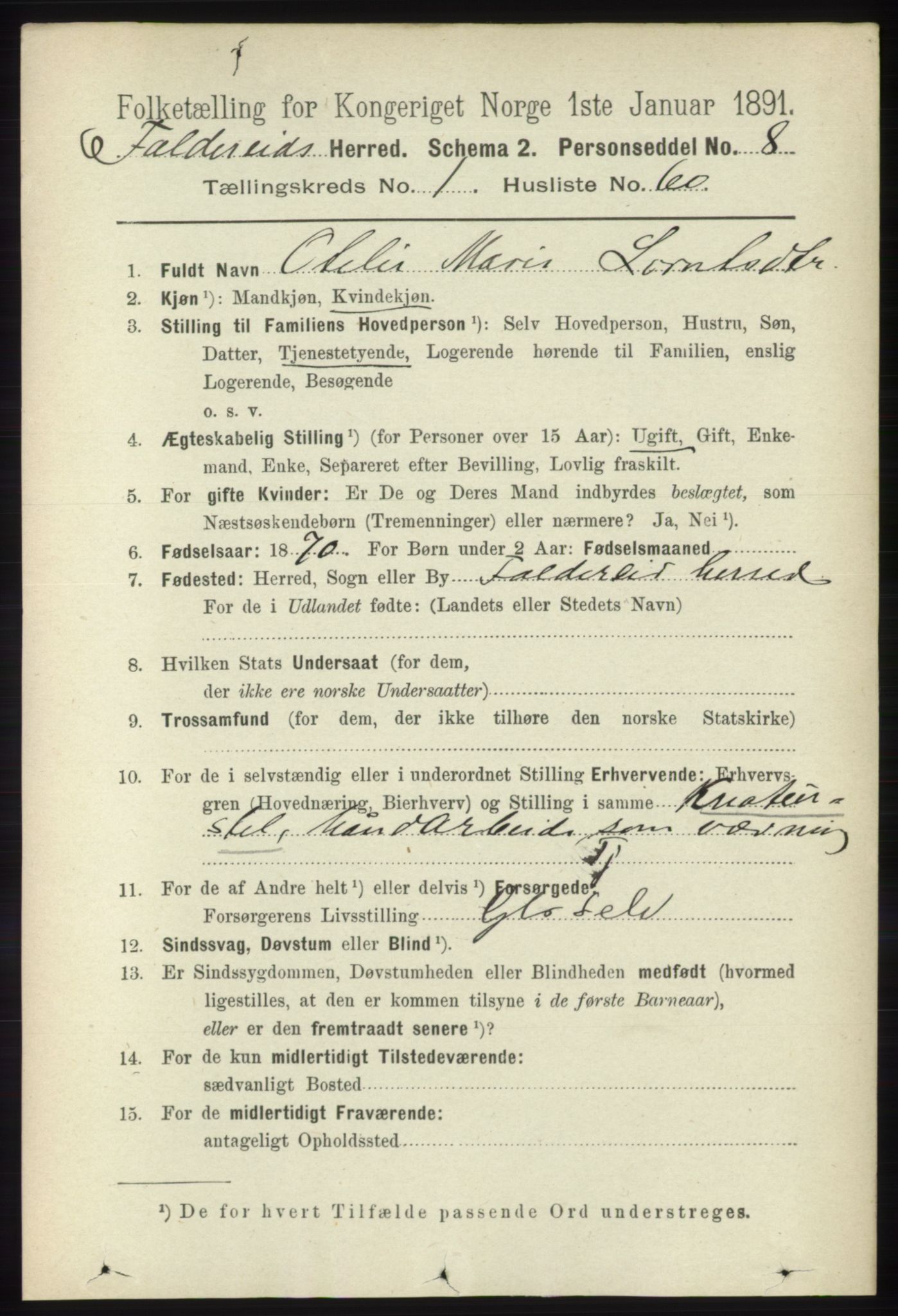 RA, 1891 census for 1753 Foldereid, 1891, p. 504