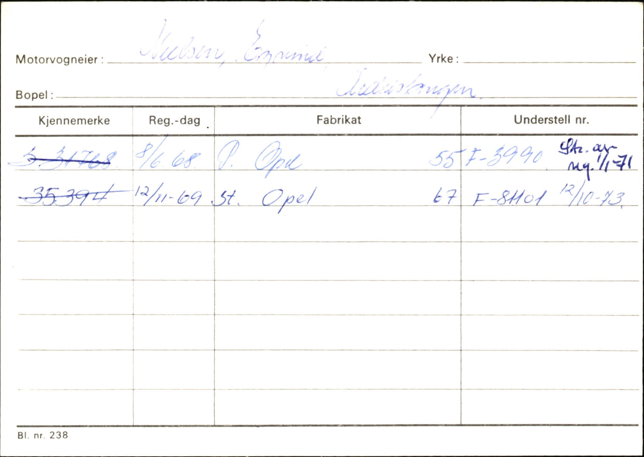 Statens vegvesen, Sogn og Fjordane vegkontor, AV/SAB-A-5301/4/F/L0145: Registerkort Vågsøy S-Å. Årdal I-P, 1945-1975, p. 2037