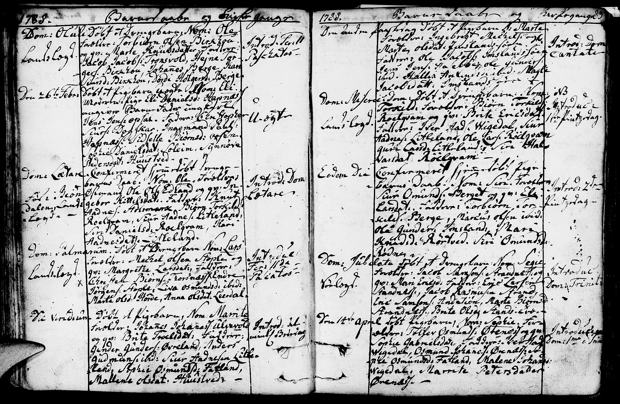 Vikedal sokneprestkontor, SAST/A-101840/01/IV: Parish register (official) no. A 2, 1779-1817, p. 83