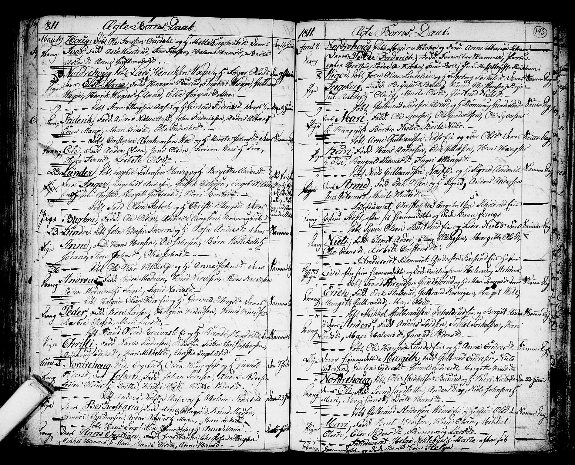 Norderhov kirkebøker, SAKO/A-237/F/Fa/L0006: Parish register (official) no. 6, 1789-1811, p. 143
