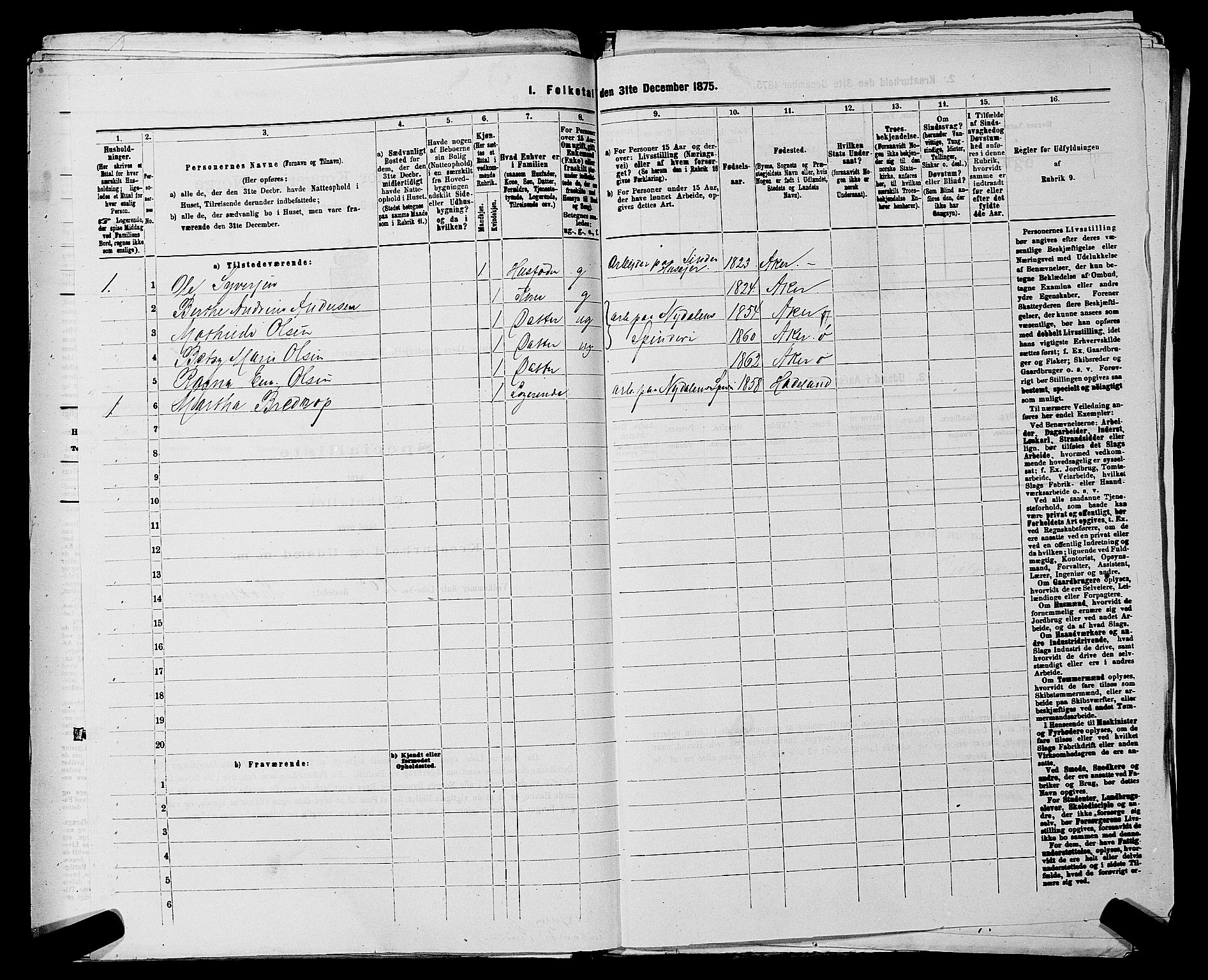 RA, 1875 census for 0218bP Østre Aker, 1875, p. 230