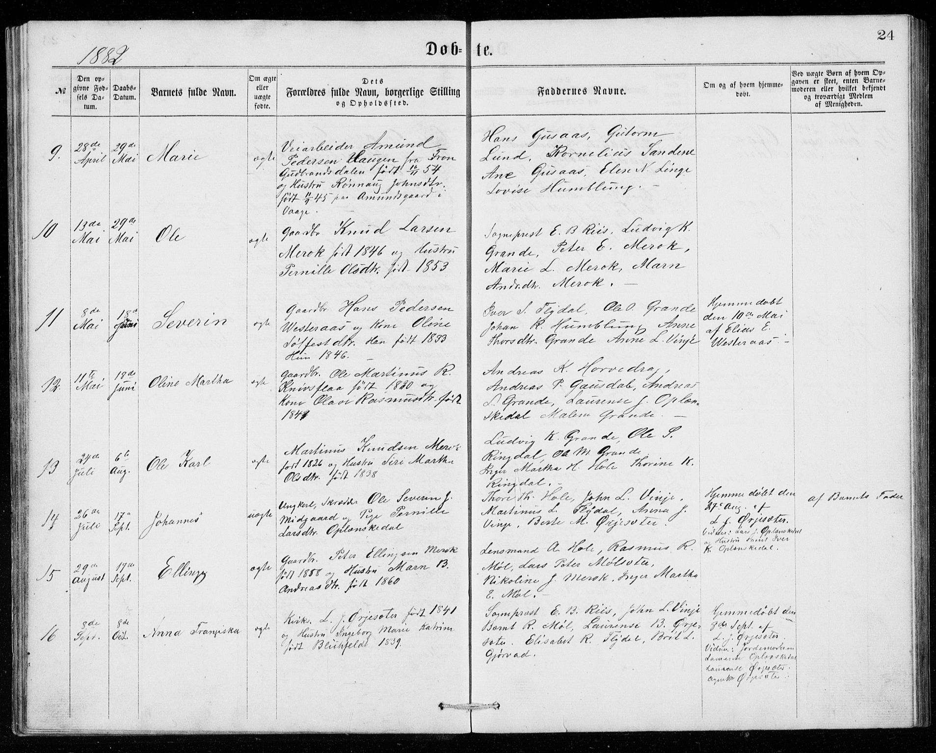 Ministerialprotokoller, klokkerbøker og fødselsregistre - Møre og Romsdal, AV/SAT-A-1454/518/L0235: Parish register (copy) no. 518C02, 1867-1888, p. 24