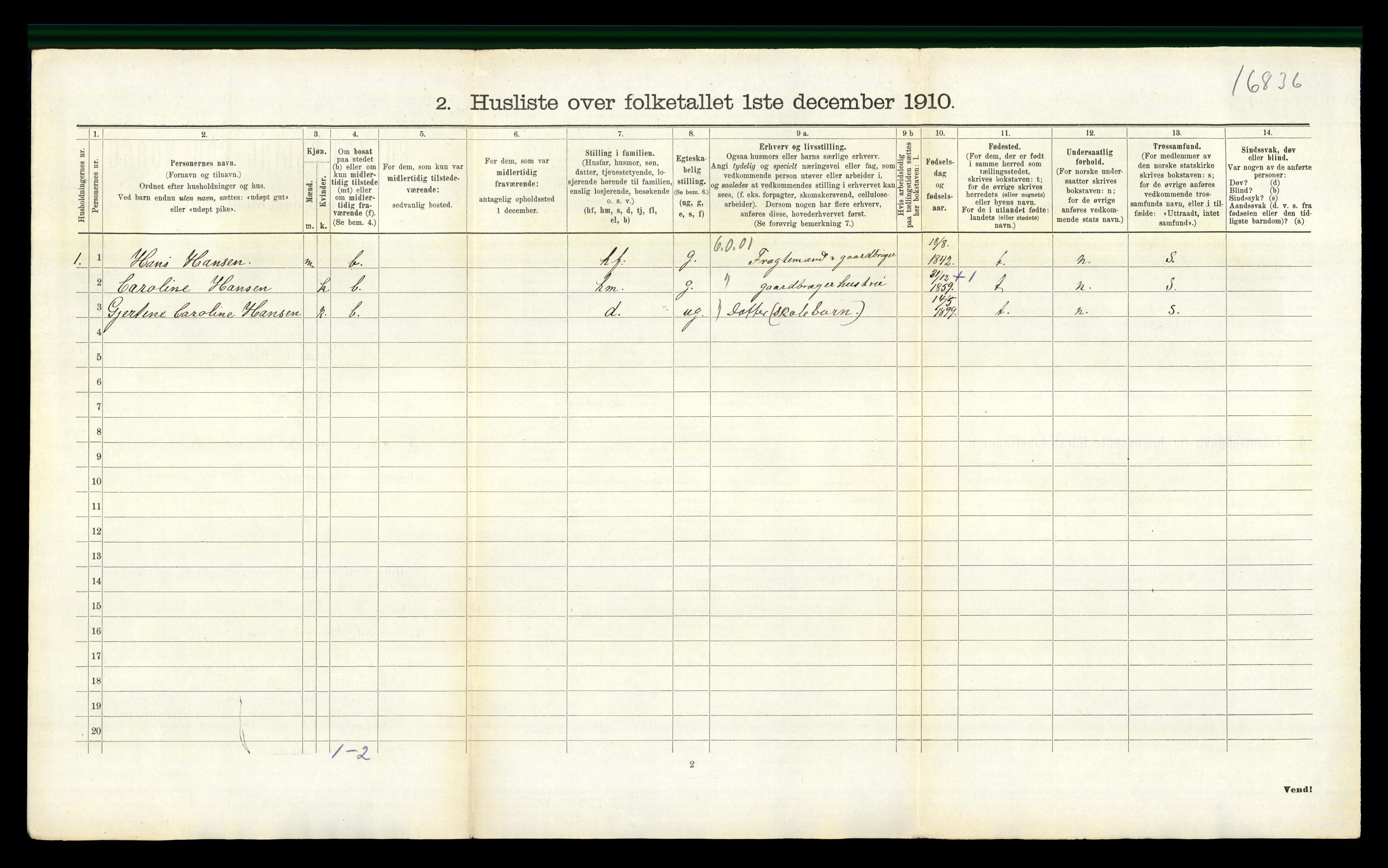 RA, 1910 census for Tjøme, 1910, p. 1346