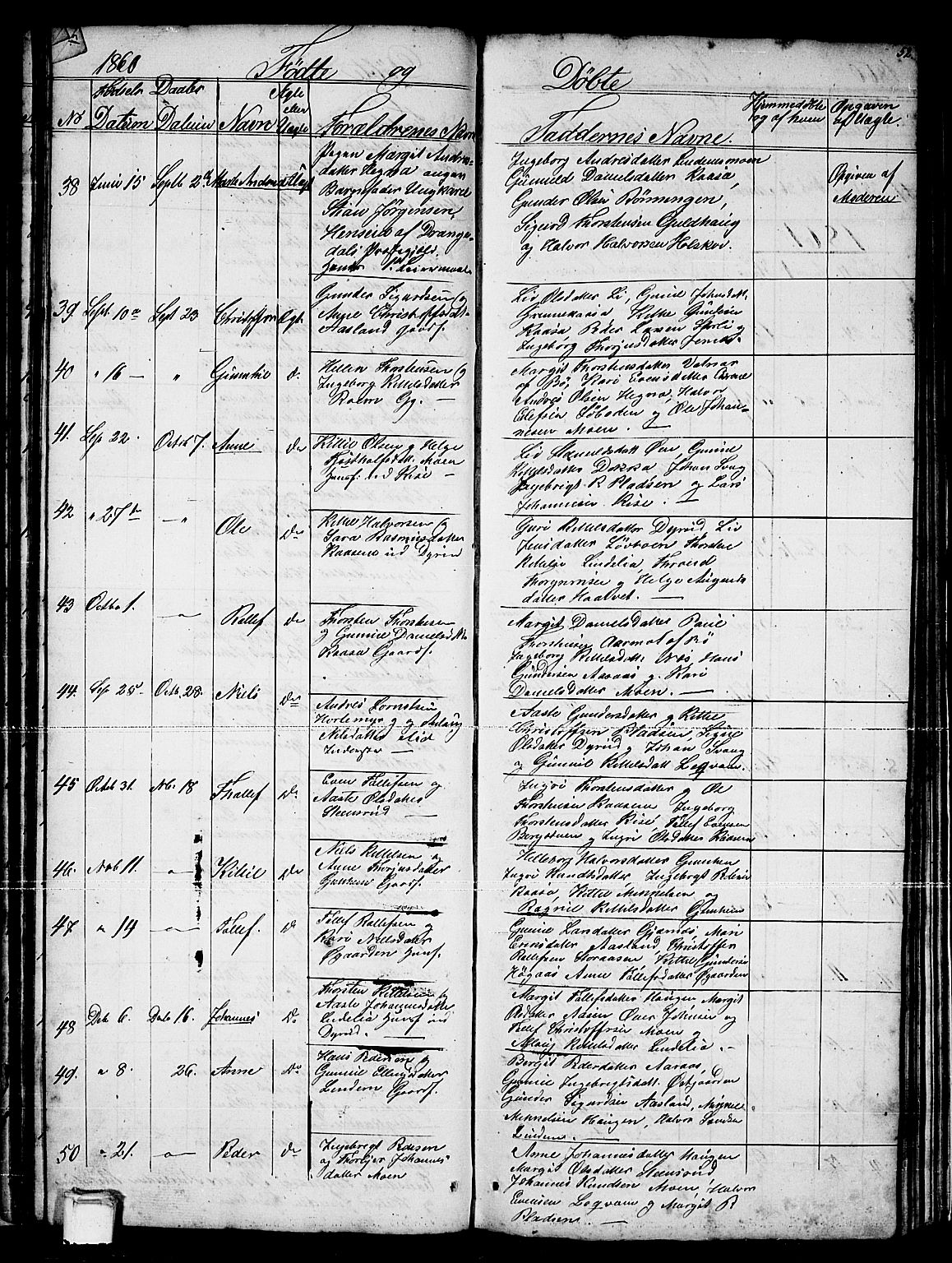 Sauherad kirkebøker, SAKO/A-298/G/Gb/L0001: Parish register (copy) no. II 1, 1845-1865, p. 52