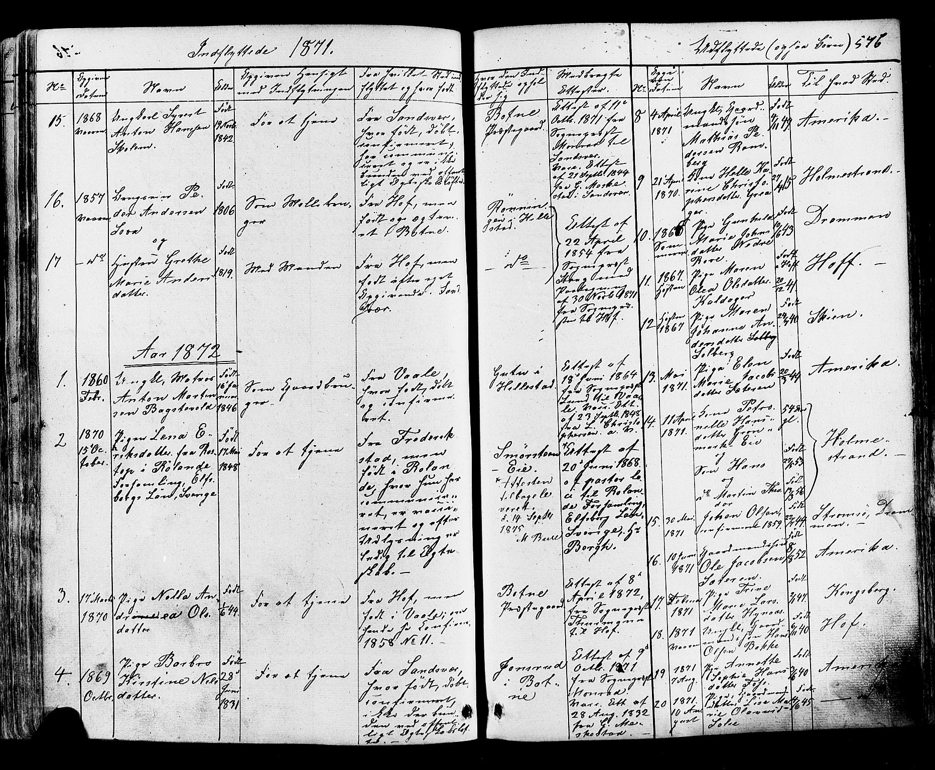 Botne kirkebøker, AV/SAKO-A-340/F/Fa/L0006: Parish register (official) no. I 6, 1836-1877, p. 576