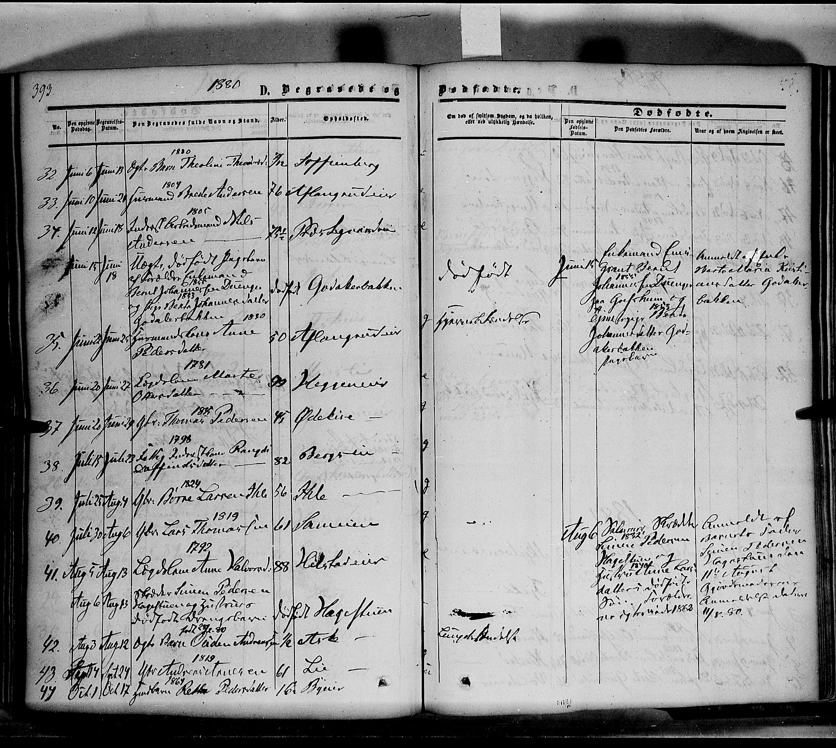 Nes prestekontor, Hedmark, SAH/PREST-020/K/Ka/L0004: Parish register (official) no. 4, 1852-1886, p. 393