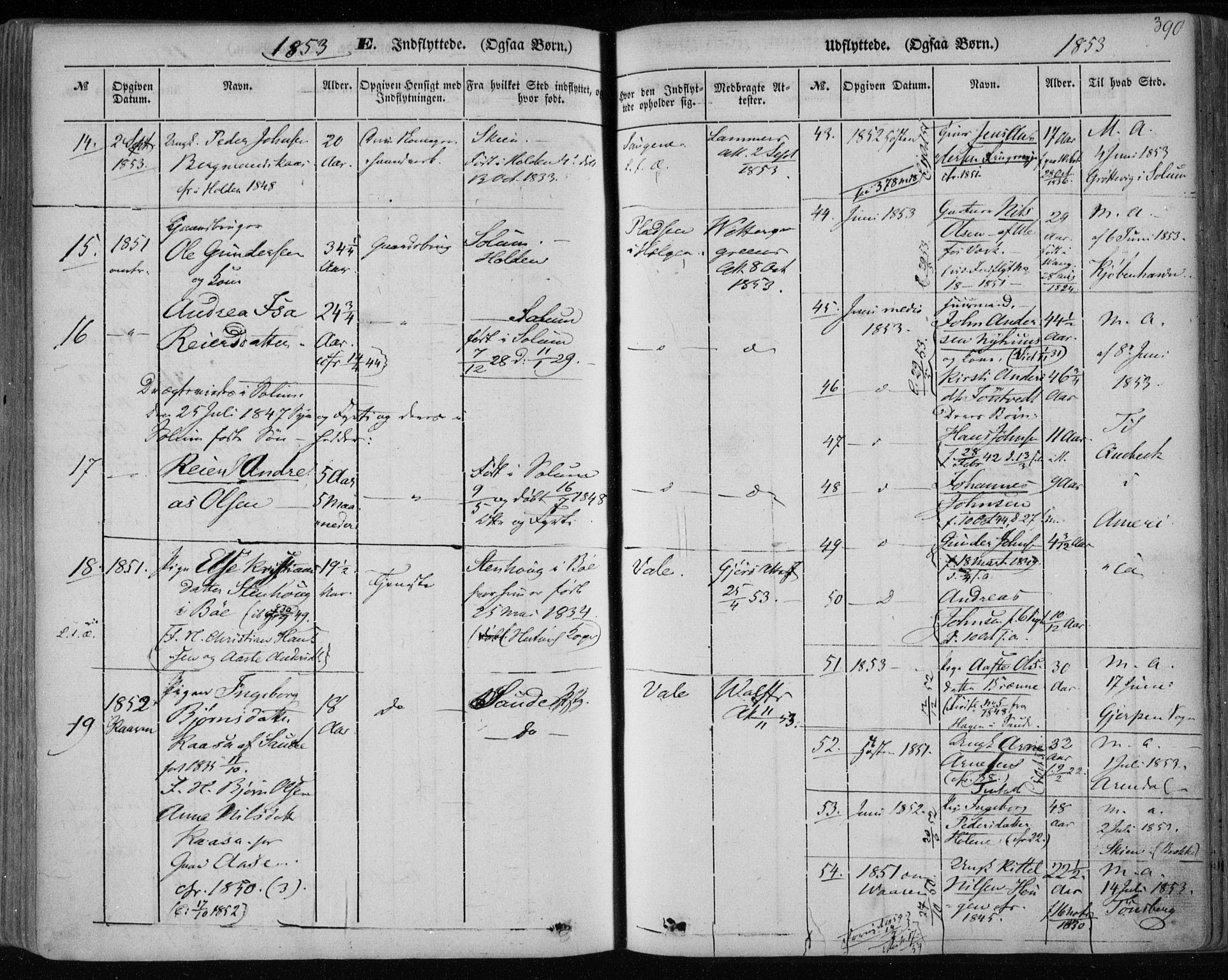 Holla kirkebøker, AV/SAKO-A-272/F/Fa/L0005: Parish register (official) no. 5, 1849-1860, p. 390