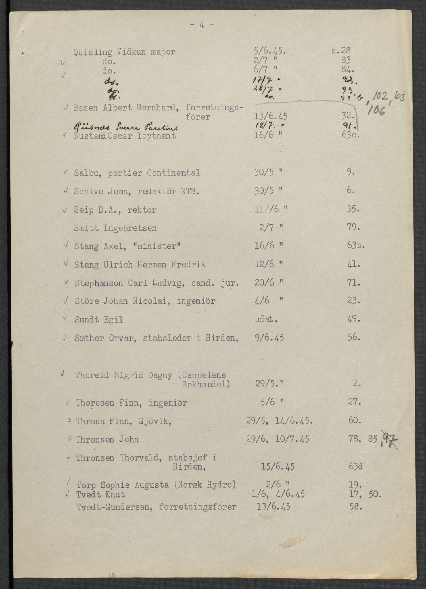 Landssvikarkivet, Oslo politikammer, RA/S-3138-01/D/Da/L0003: Dnr. 29, 1945, p. 1519
