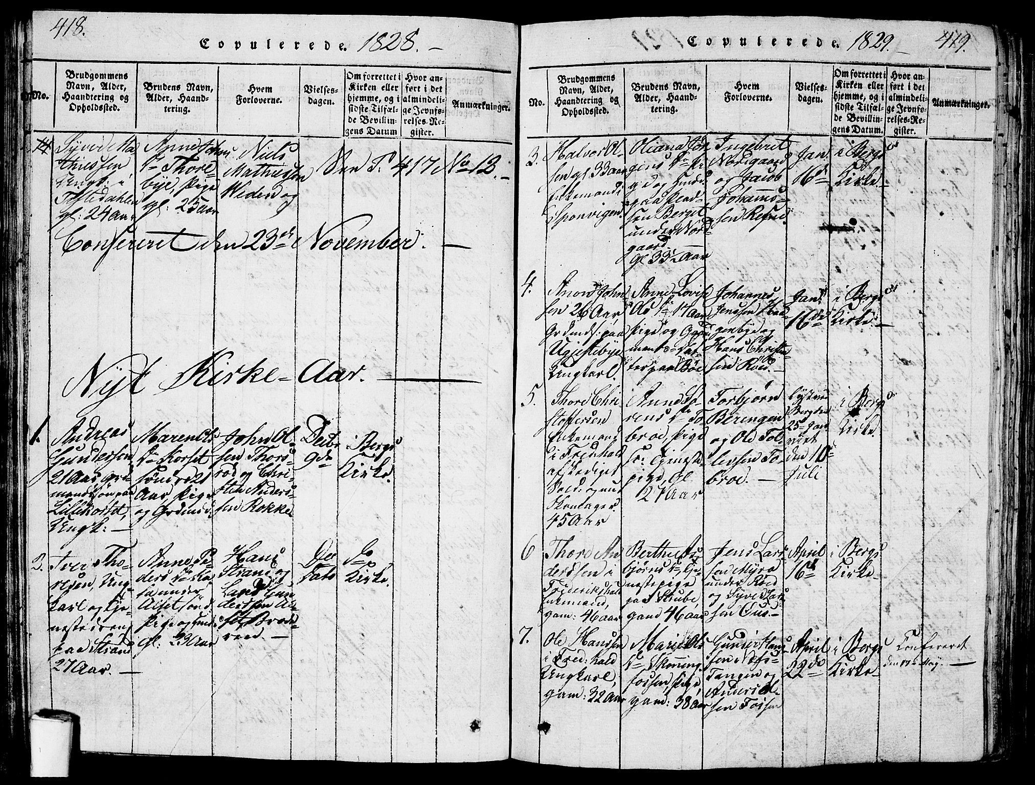 Berg prestekontor Kirkebøker, SAO/A-10902/G/Ga/L0001: Parish register (copy) no. I 1, 1815-1832, p. 418-419