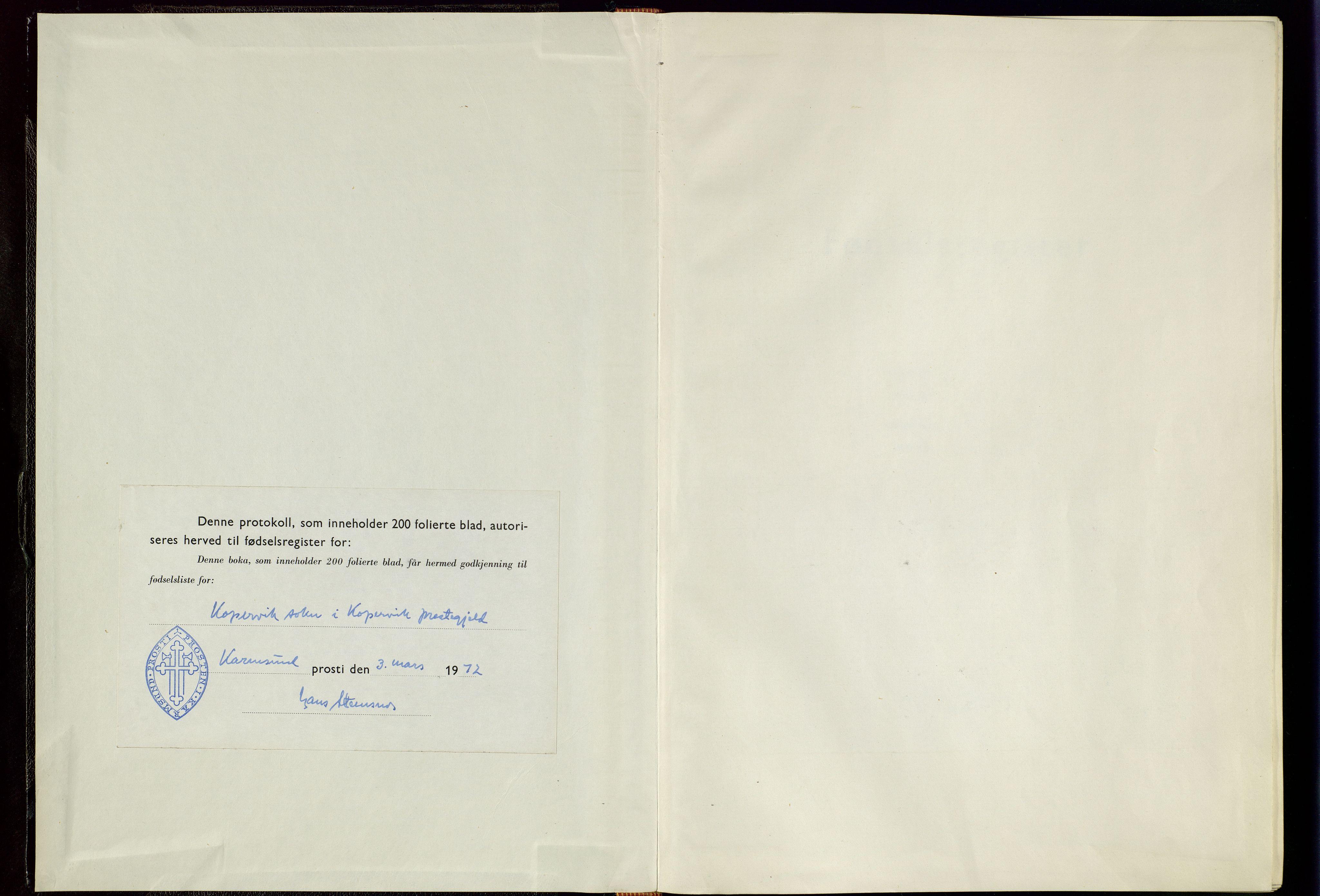 Kopervik sokneprestkontor, AV/SAST-A-101850/I/Id/L0003: Birth register no. 3, 1972-1982