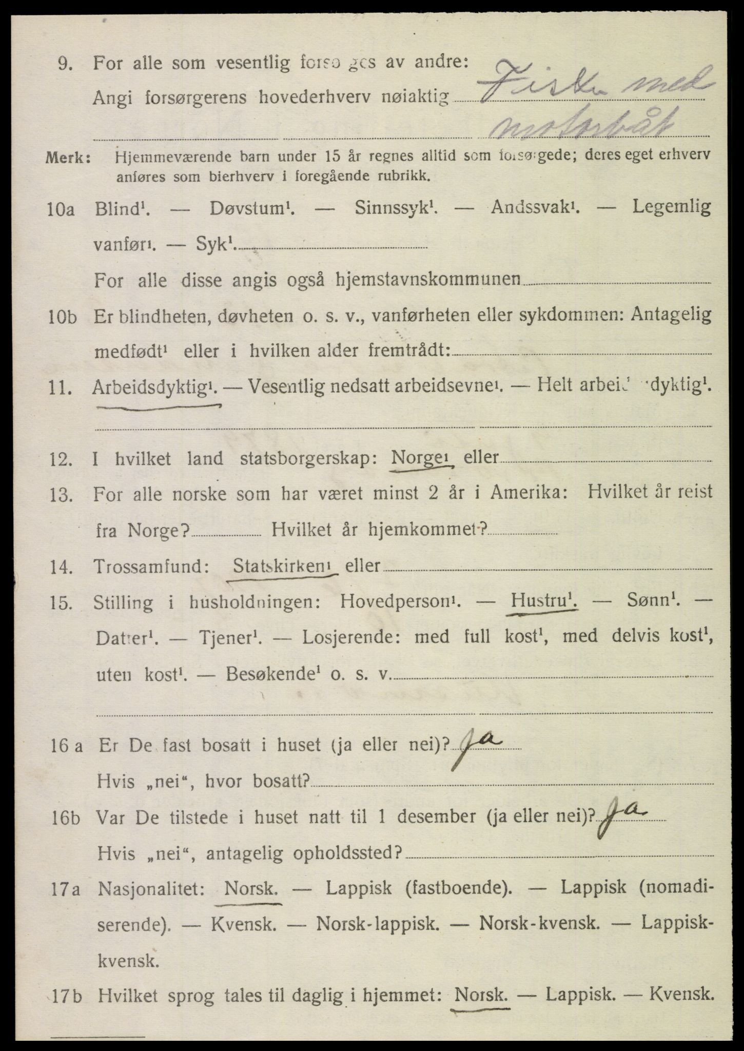SAT, 1920 census for Brønnøy, 1920, p. 4323