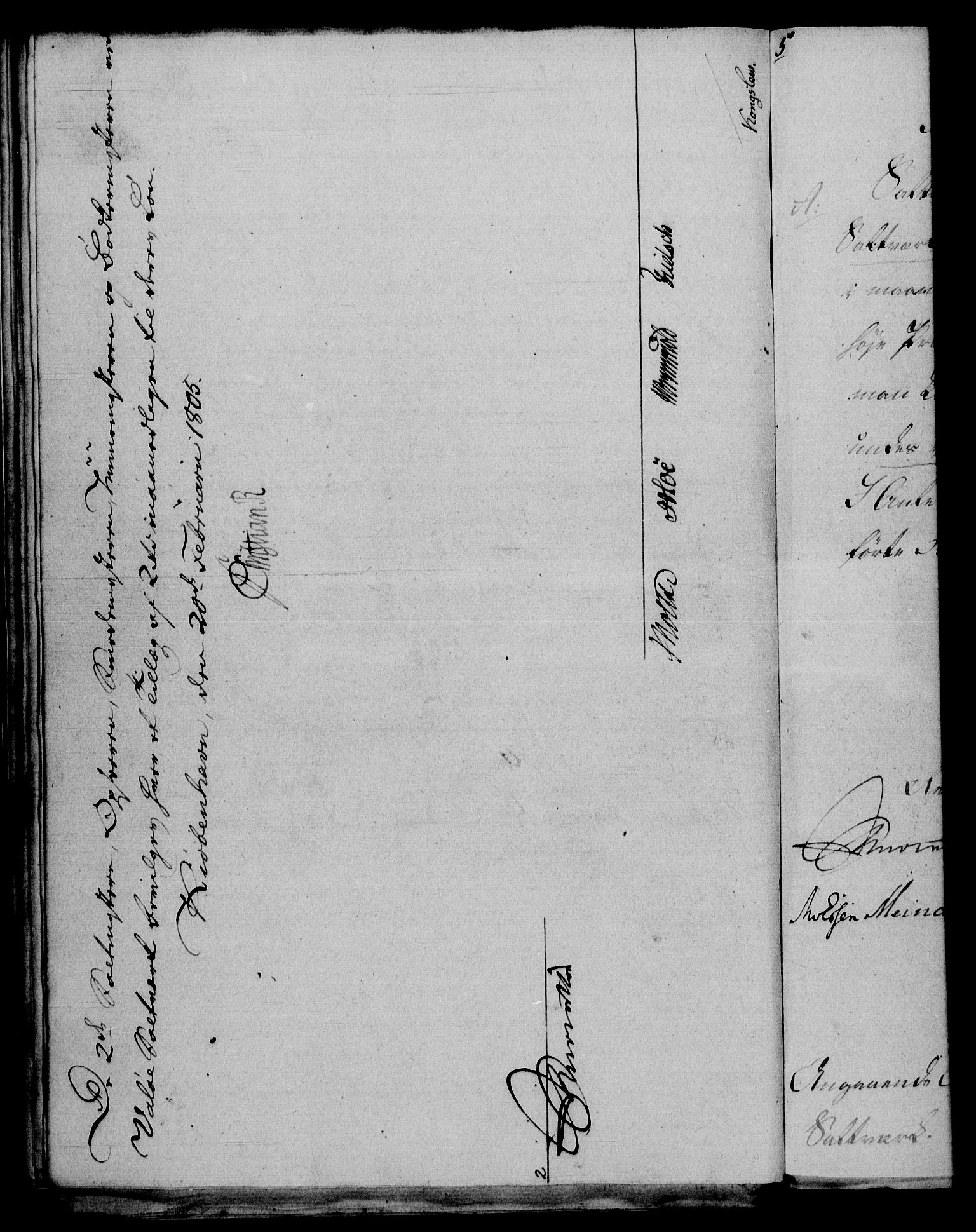 Rentekammeret, Renteskriverkontorene, RA/EA-3115/M/Mf/Mfb/L0007: Relasjons- og resolusjonsprotokoll med register (merket RK 54.13), 1805-1806