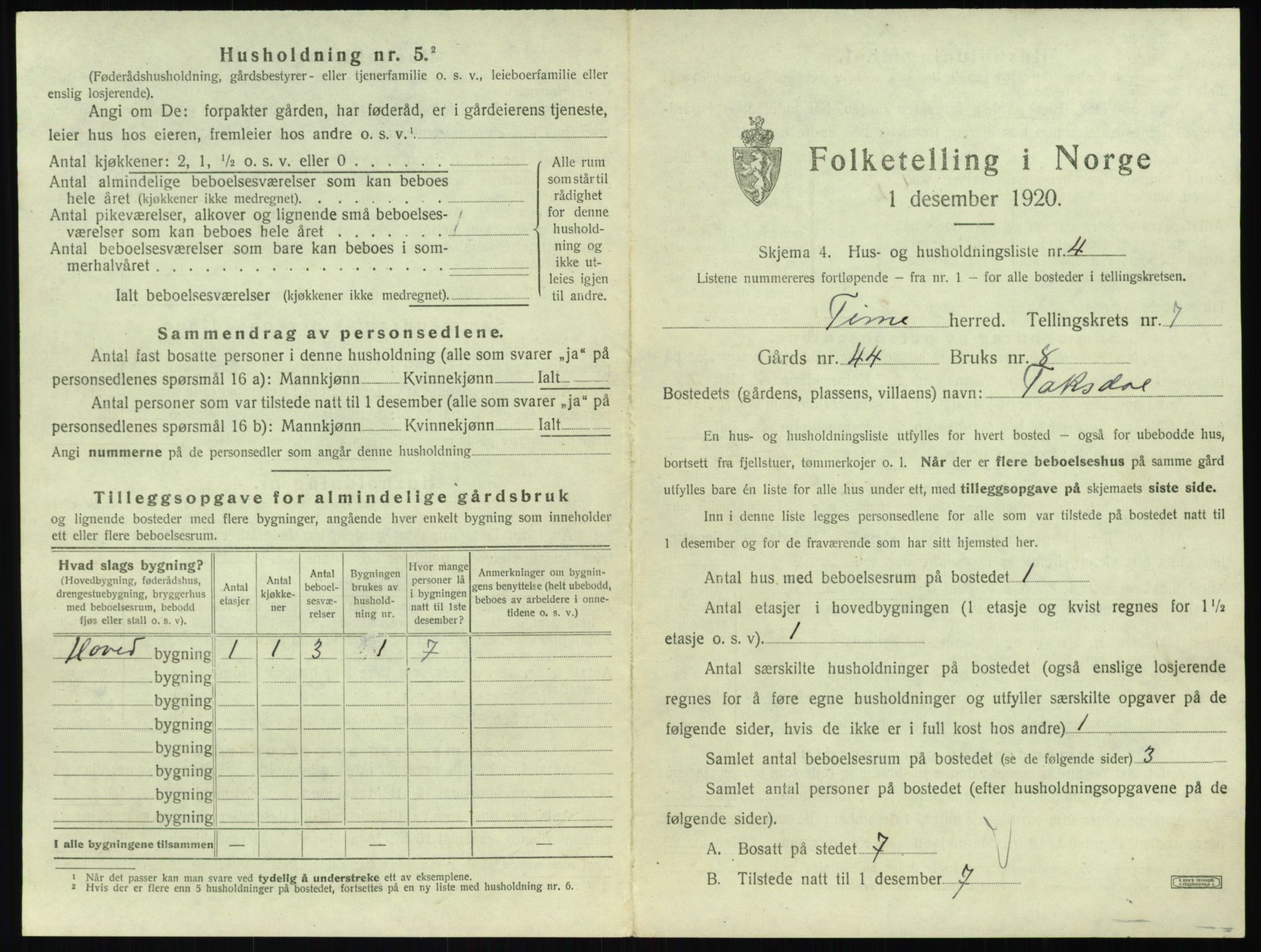 SAST, 1920 census for Time, 1920, p. 1021