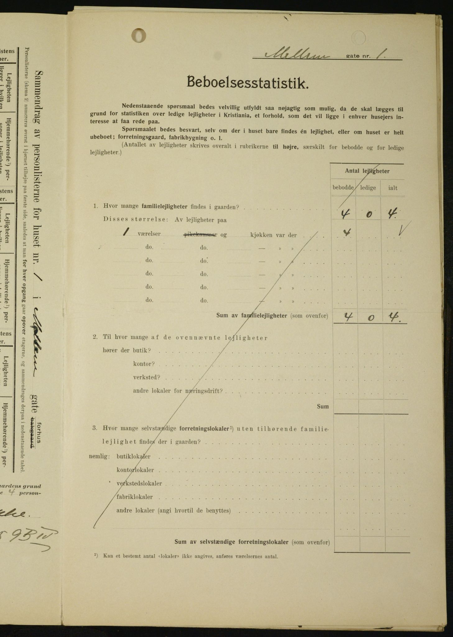 OBA, Municipal Census 1909 for Kristiania, 1909, p. 58972