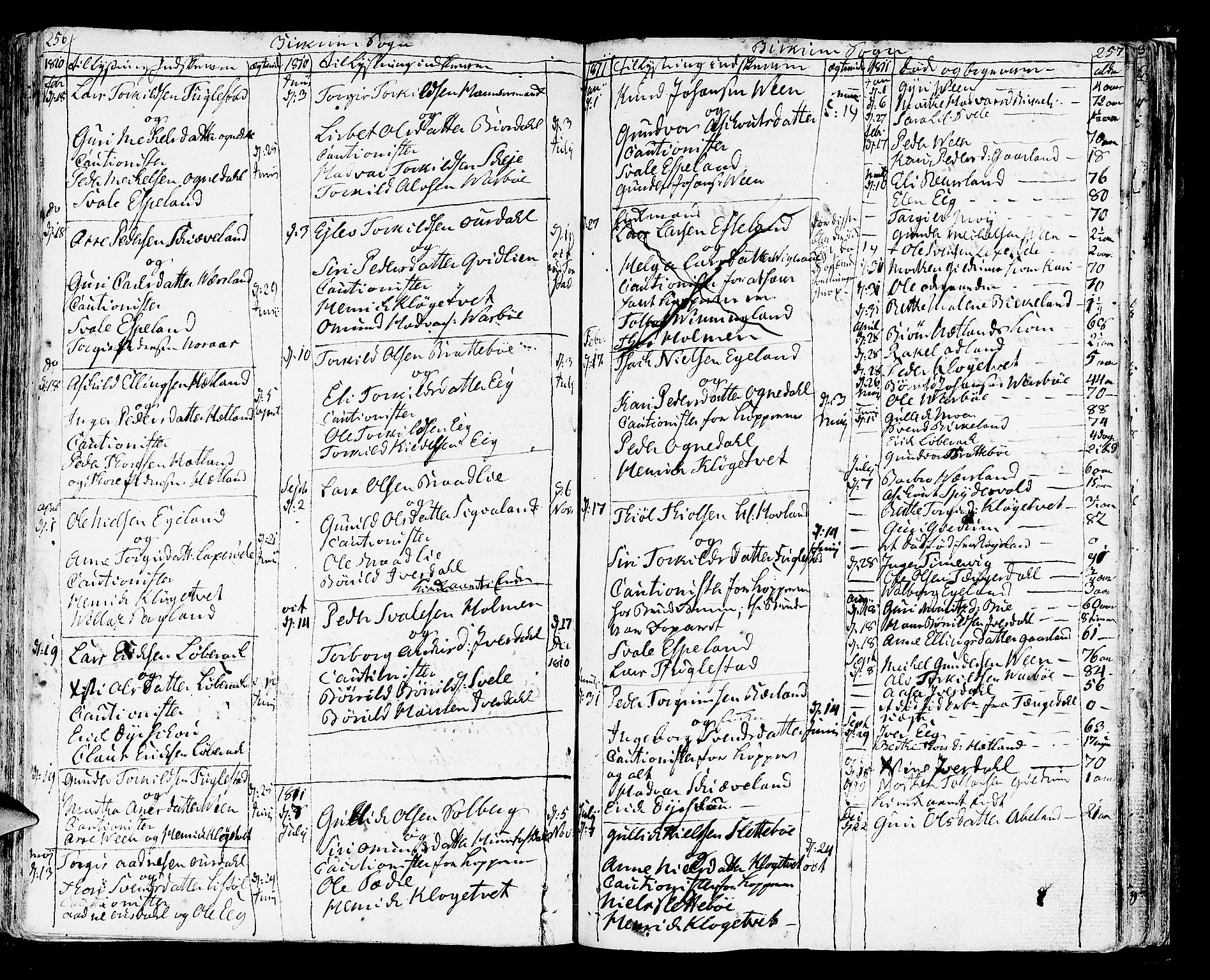 Helleland sokneprestkontor, AV/SAST-A-101810: Parish register (official) no. A 3 /2, 1791-1817, p. 256-257