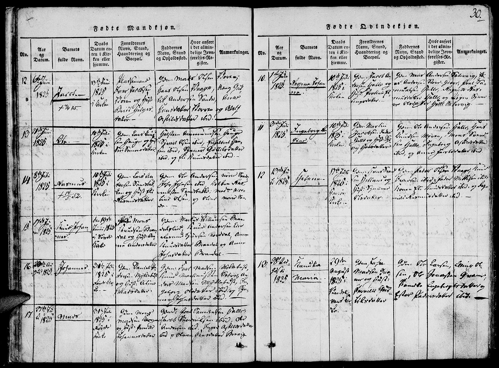 Ministerialprotokoller, klokkerbøker og fødselsregistre - Møre og Romsdal, AV/SAT-A-1454/503/L0033: Parish register (official) no. 503A01, 1816-1841, p. 30