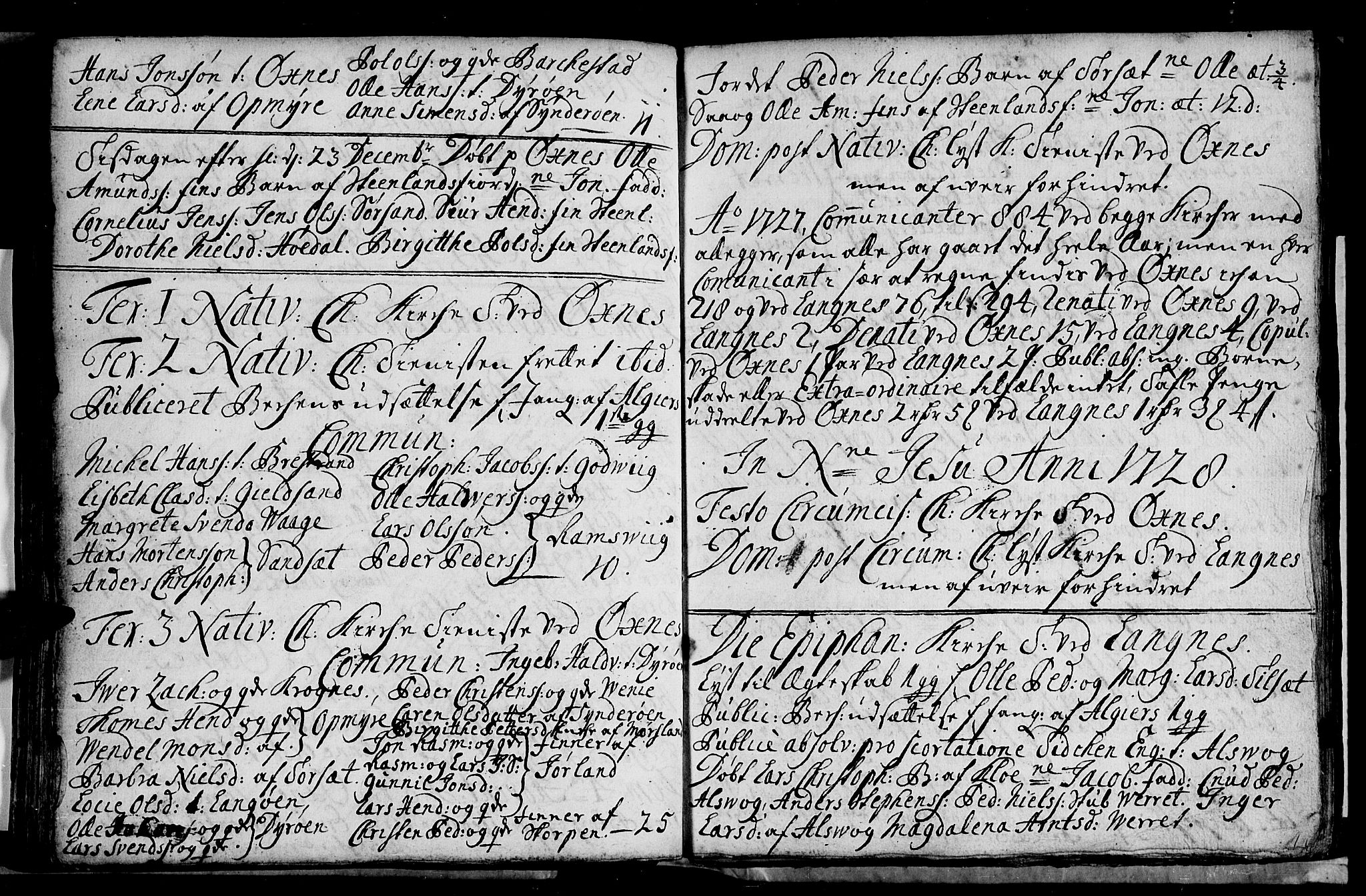 Ministerialprotokoller, klokkerbøker og fødselsregistre - Nordland, AV/SAT-A-1459/893/L1328: Parish register (official) no. 893A01, 1718-1749