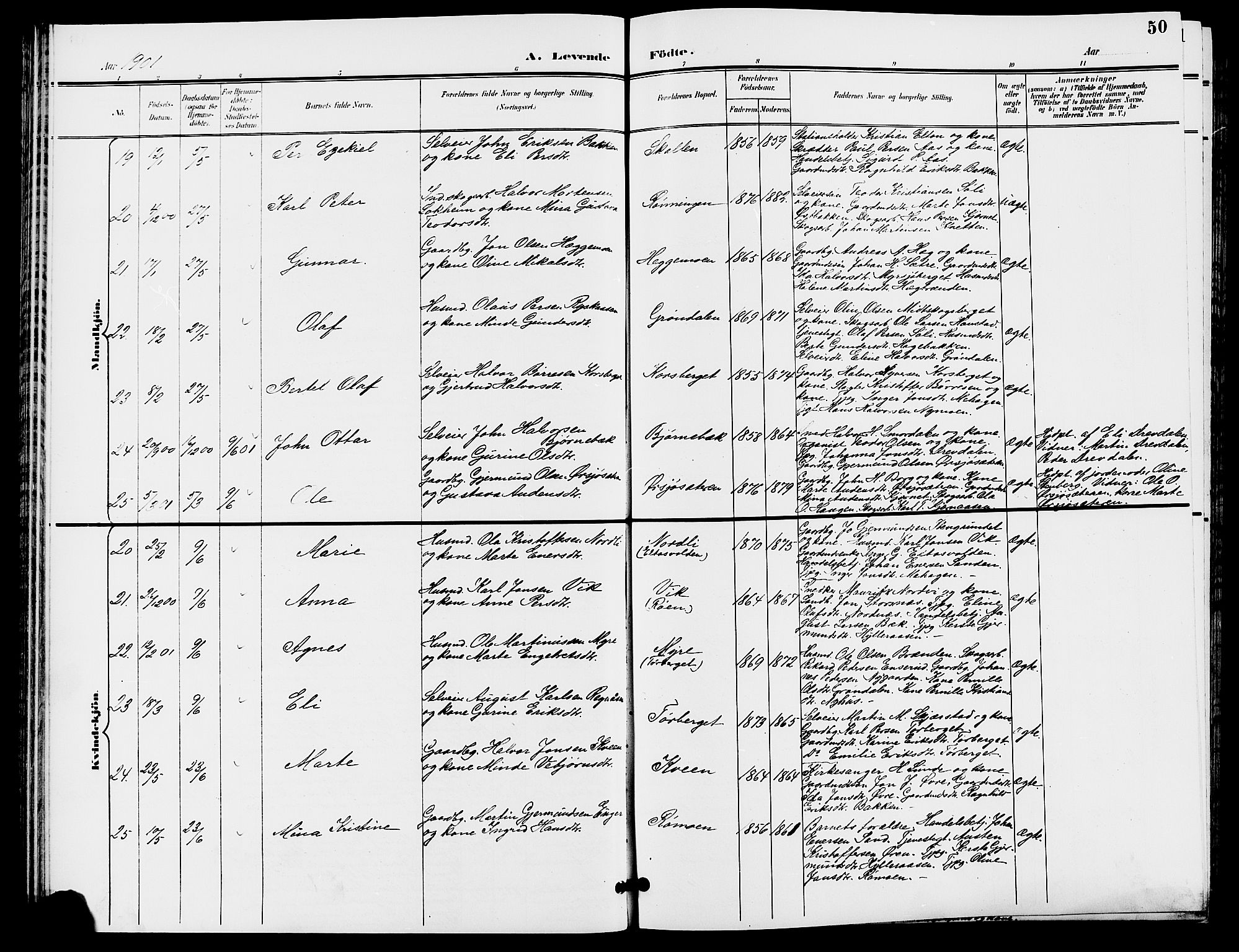Trysil prestekontor, AV/SAH-PREST-046/H/Ha/Hab/L0006: Parish register (copy) no. 6, 1896-1912, p. 50