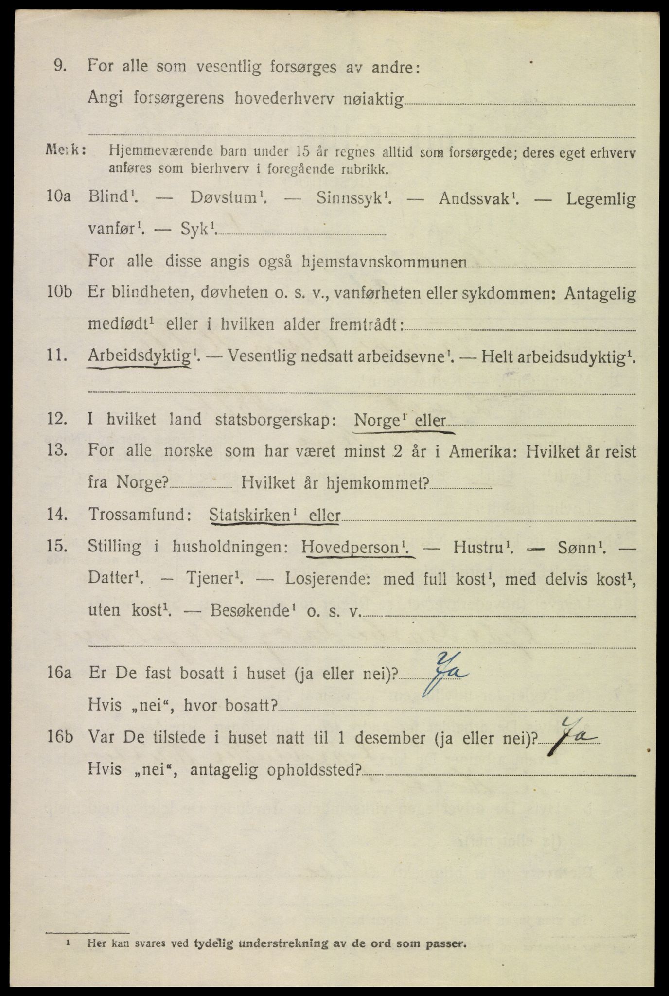 SAH, 1920 census for Kvikne, 1920, p. 2797