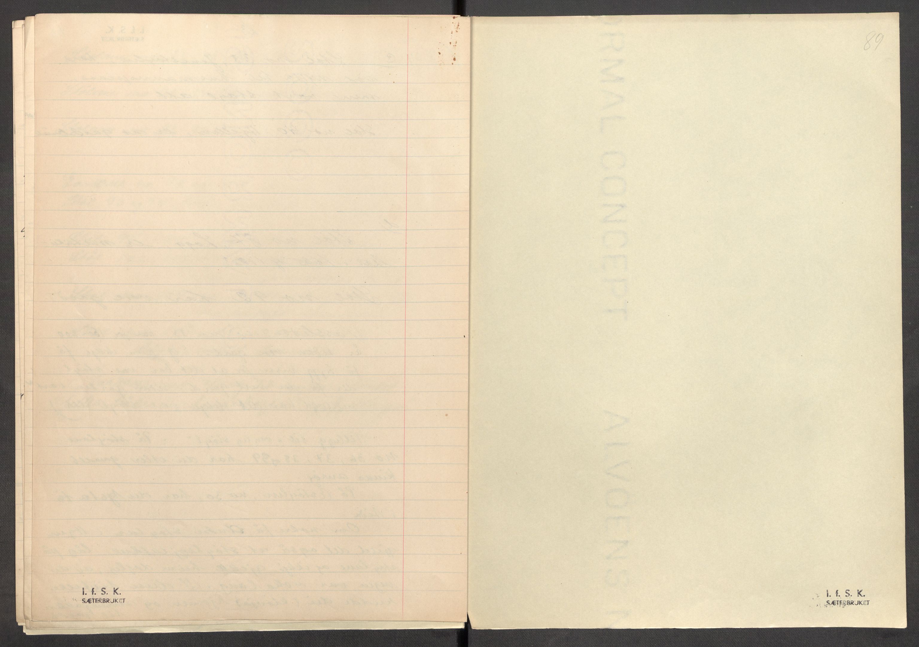 Instituttet for sammenlignende kulturforskning, AV/RA-PA-0424/F/Fc/L0012/0001: Eske B12: / Sogn og Fjordane (perm XXXI), 1933-1937, p. 89