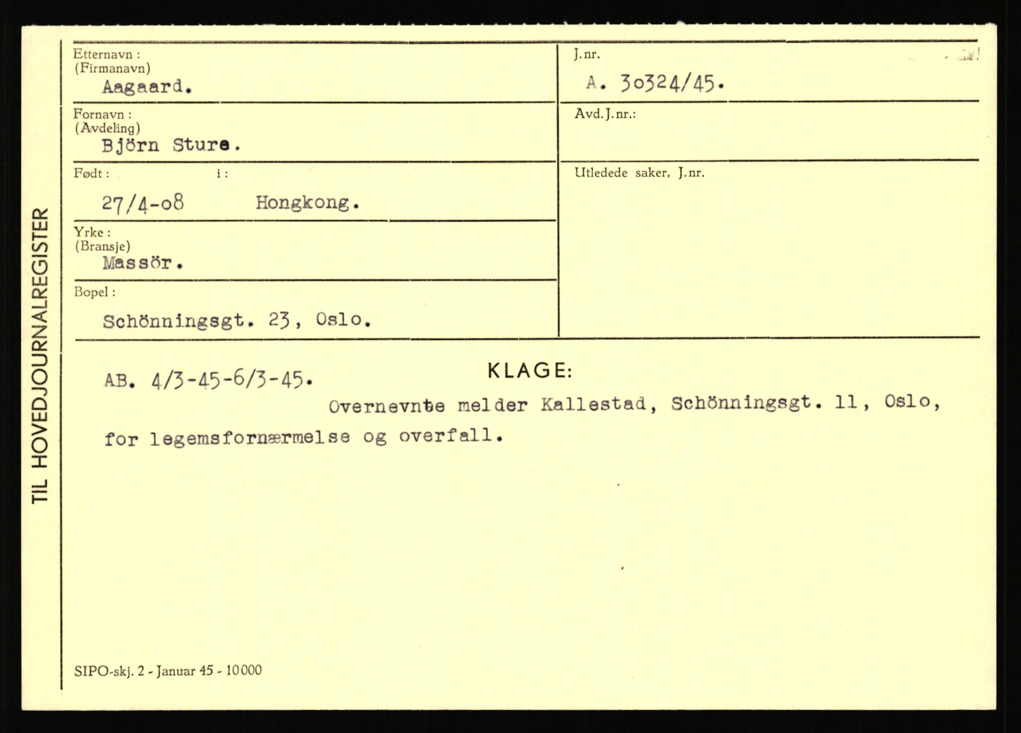 Statspolitiet - Hovedkontoret / Osloavdelingen, AV/RA-S-1329/C/Ca/L0001: Aabakken - Armann, 1943-1945, p. 72