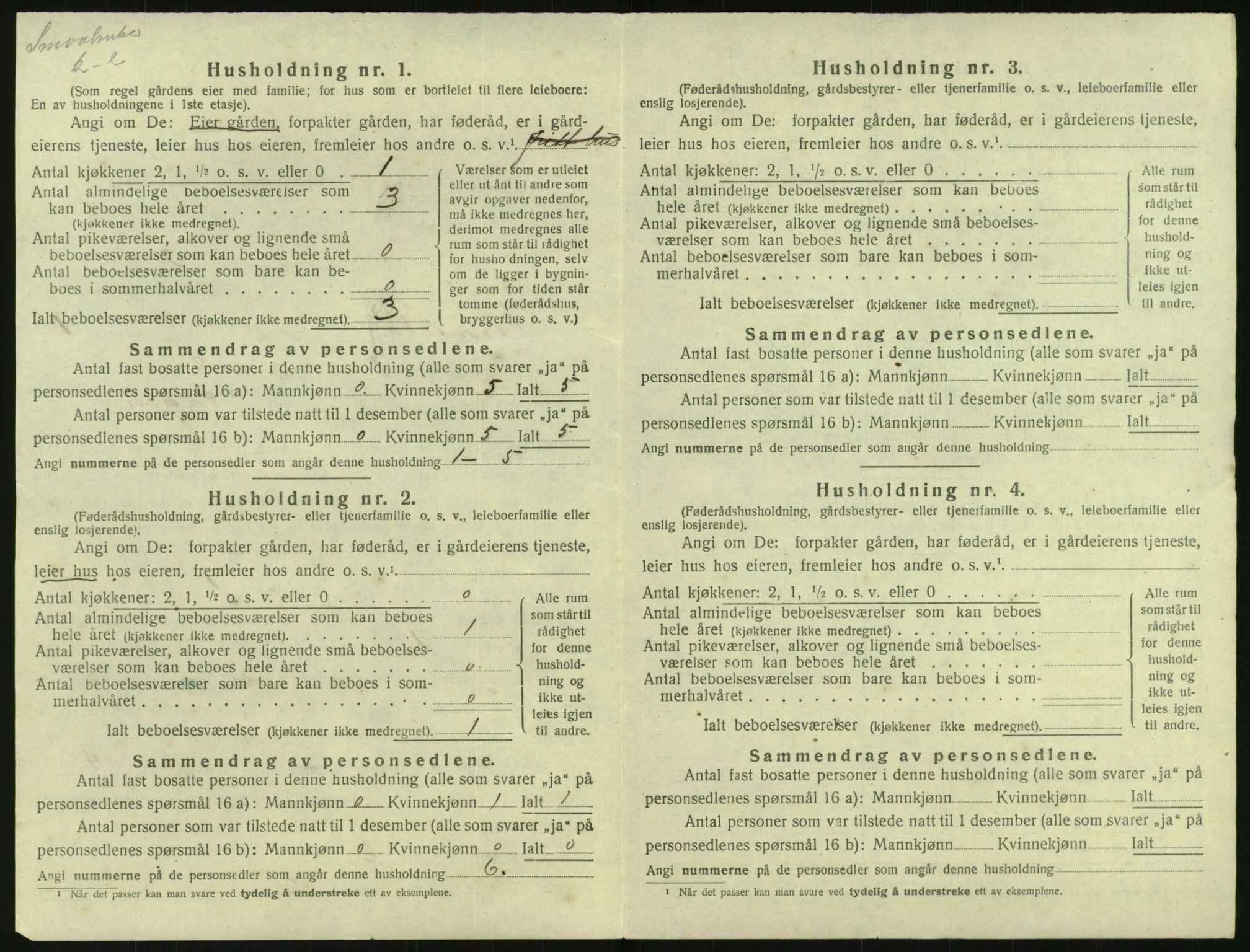 SAK, 1920 census for Vennesla, 1920, p. 47