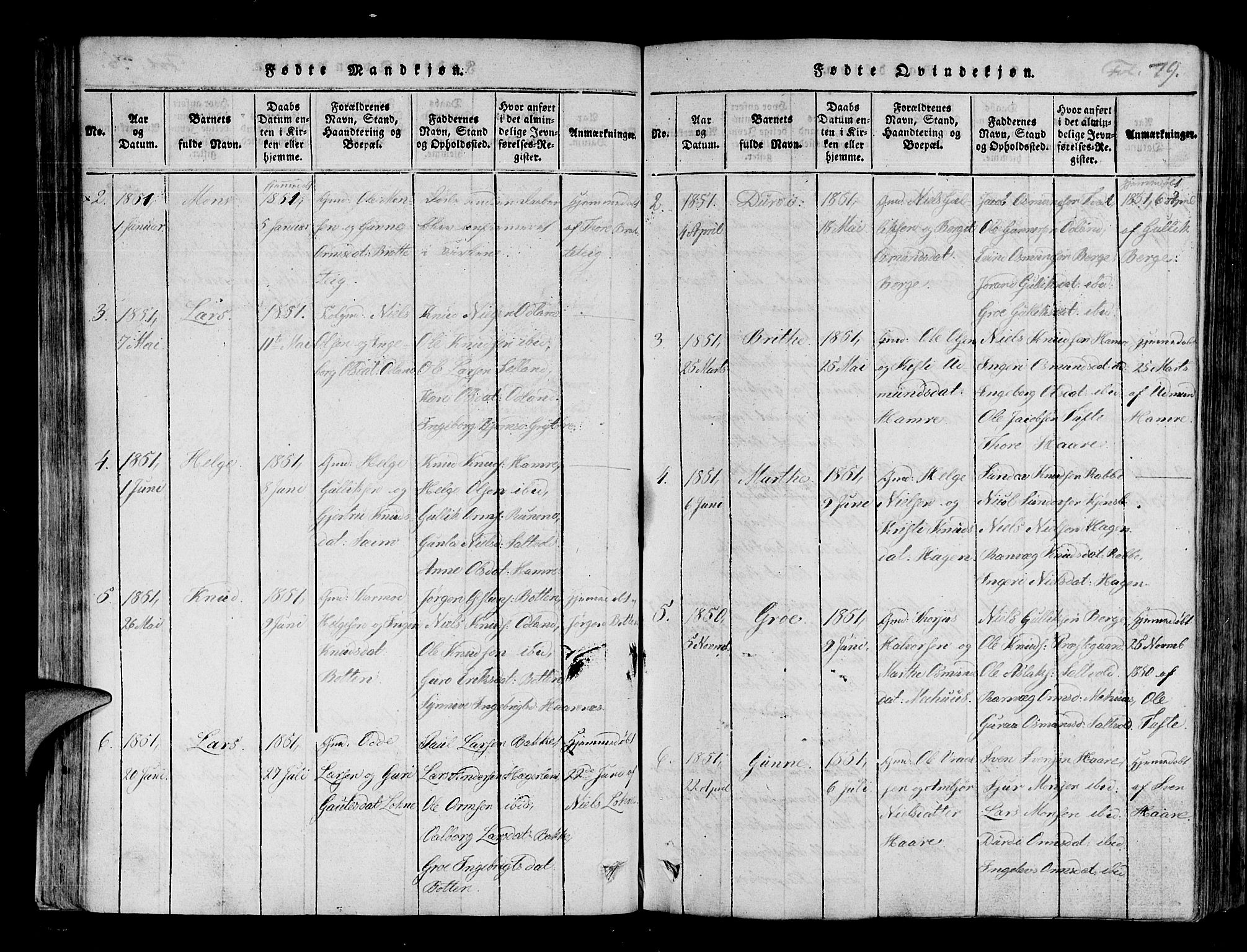 Røldal sokneprestembete, SAB/A-100247: Parish register (official) no. A 2, 1817-1856, p. 79