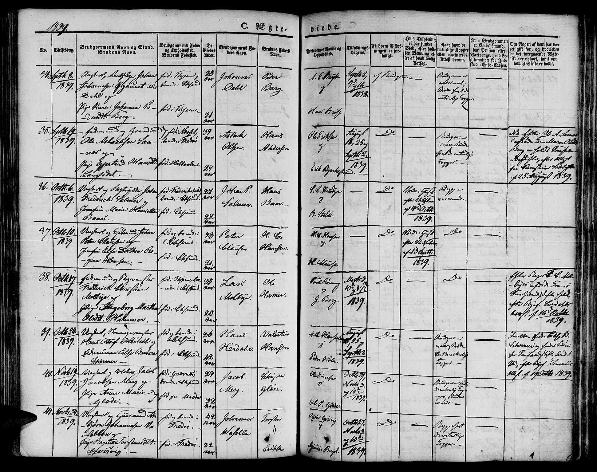 Ministerialprotokoller, klokkerbøker og fødselsregistre - Møre og Romsdal, AV/SAT-A-1454/572/L0843: Parish register (official) no. 572A06, 1832-1842, p. 283