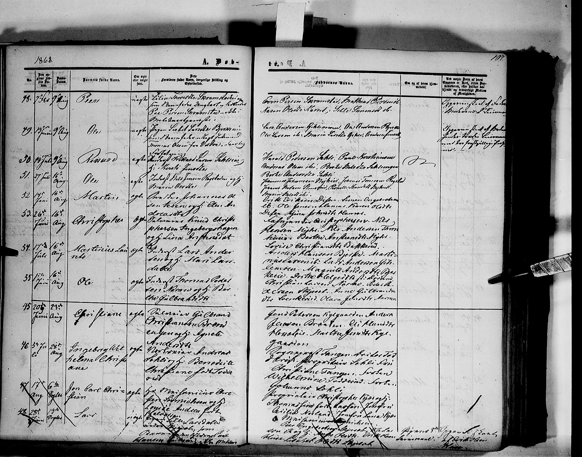 Vang prestekontor, Hedmark, SAH/PREST-008/H/Ha/Haa/L0012: Parish register (official) no. 12, 1855-1870, p. 107