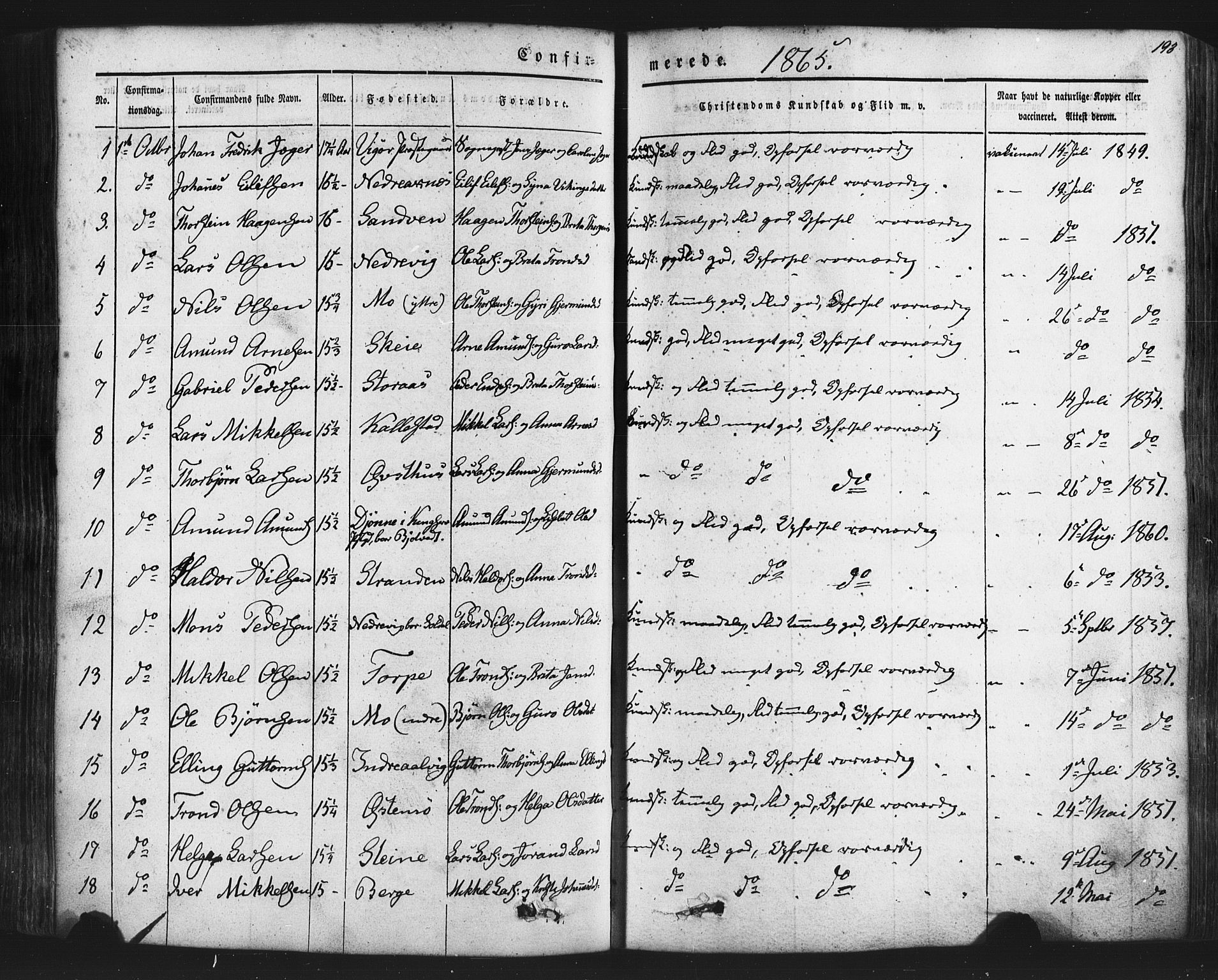 Kvam sokneprestembete, SAB/A-76201/H/Haa: Parish register (official) no. A 9, 1864-1879, p. 193