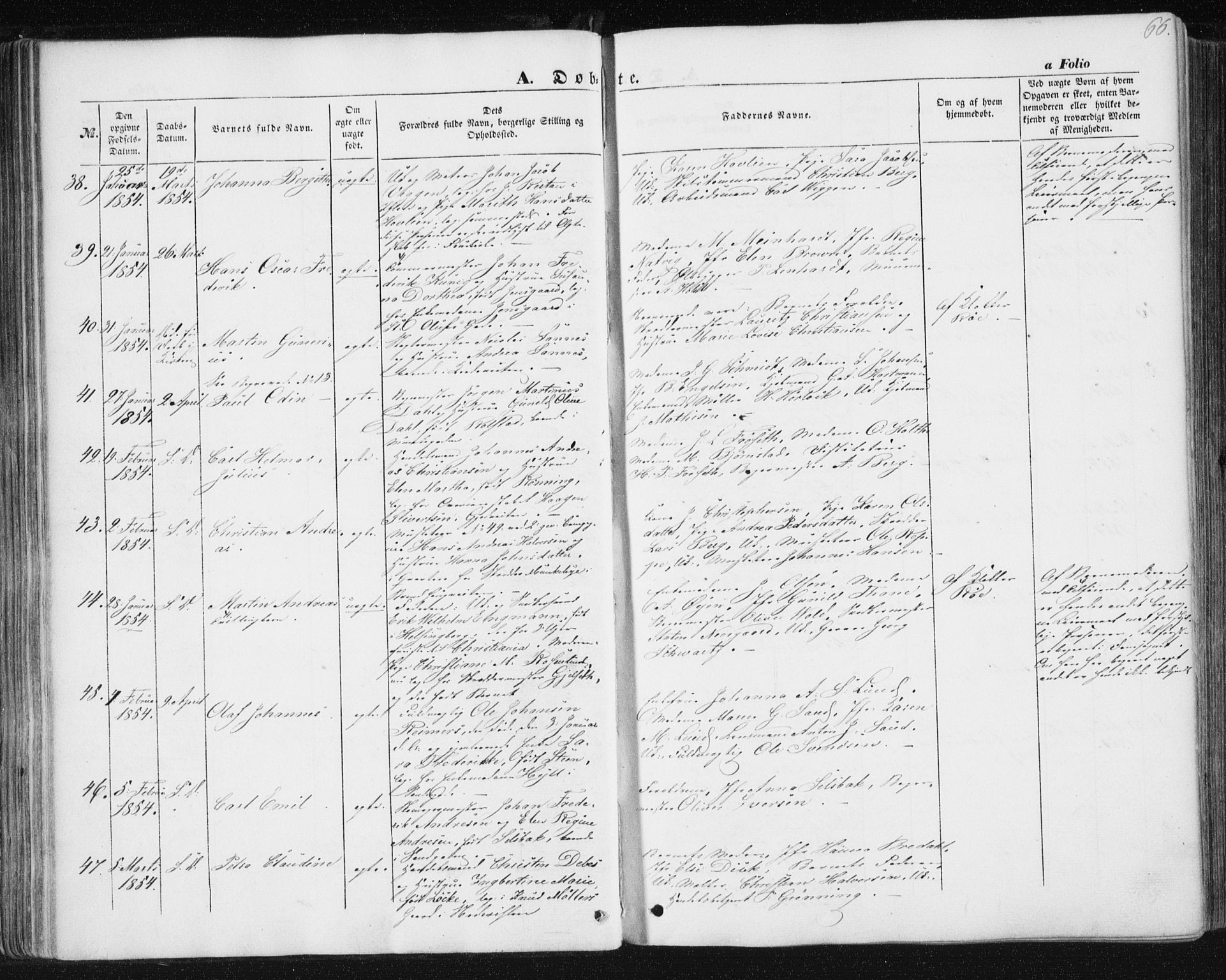 Ministerialprotokoller, klokkerbøker og fødselsregistre - Sør-Trøndelag, SAT/A-1456/602/L0112: Parish register (official) no. 602A10, 1848-1859, p. 66
