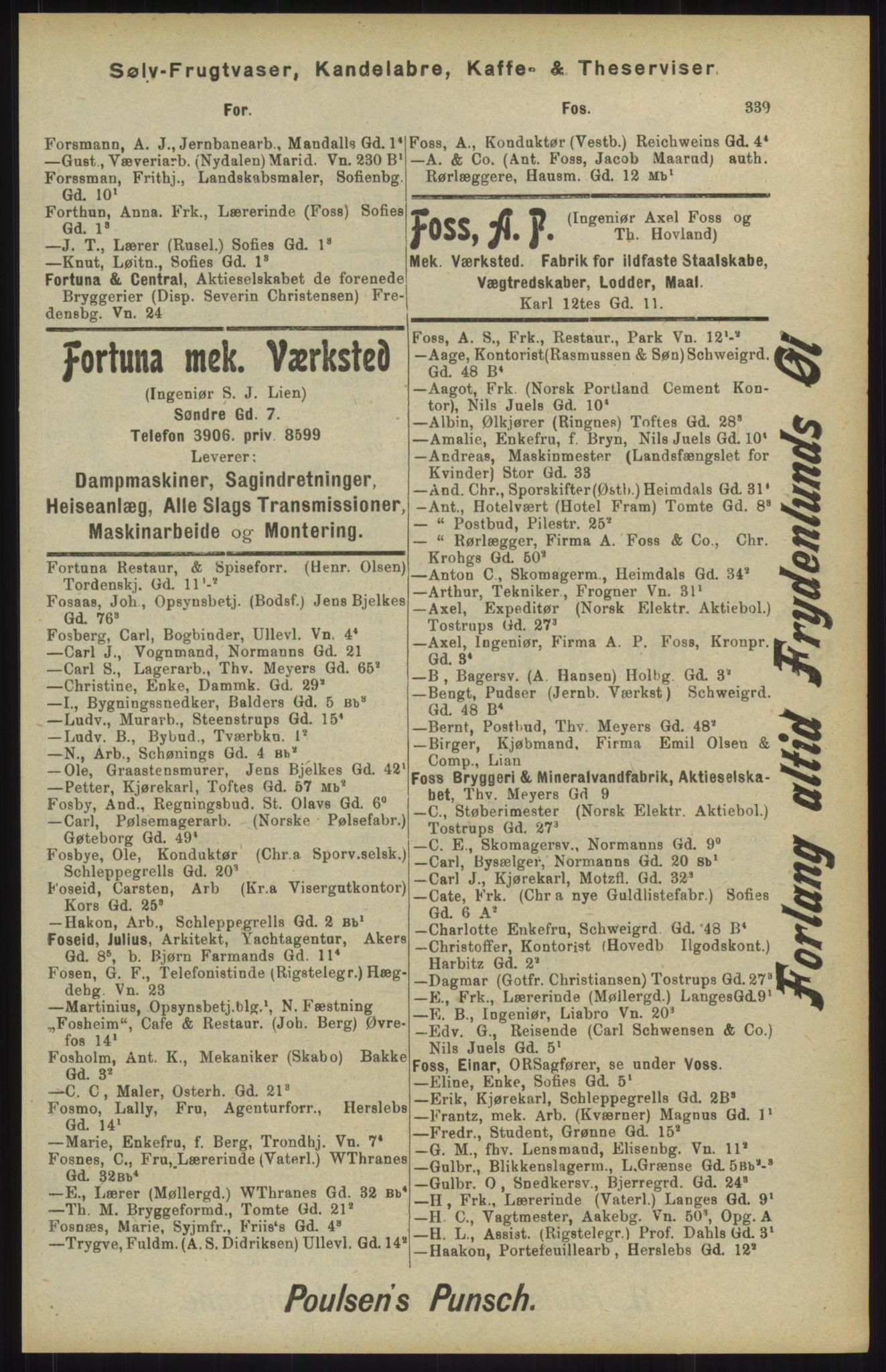 Kristiania/Oslo adressebok, PUBL/-, 1904, p. 339